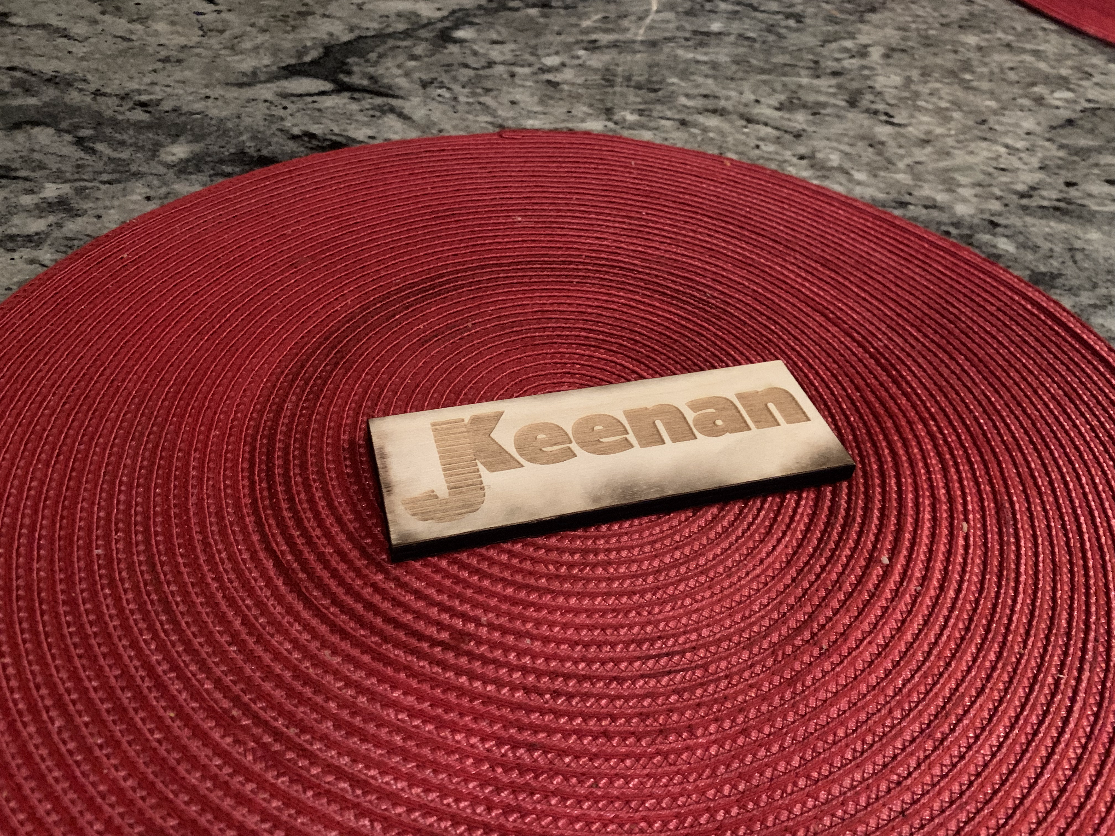 The laser-cutter's first test piece