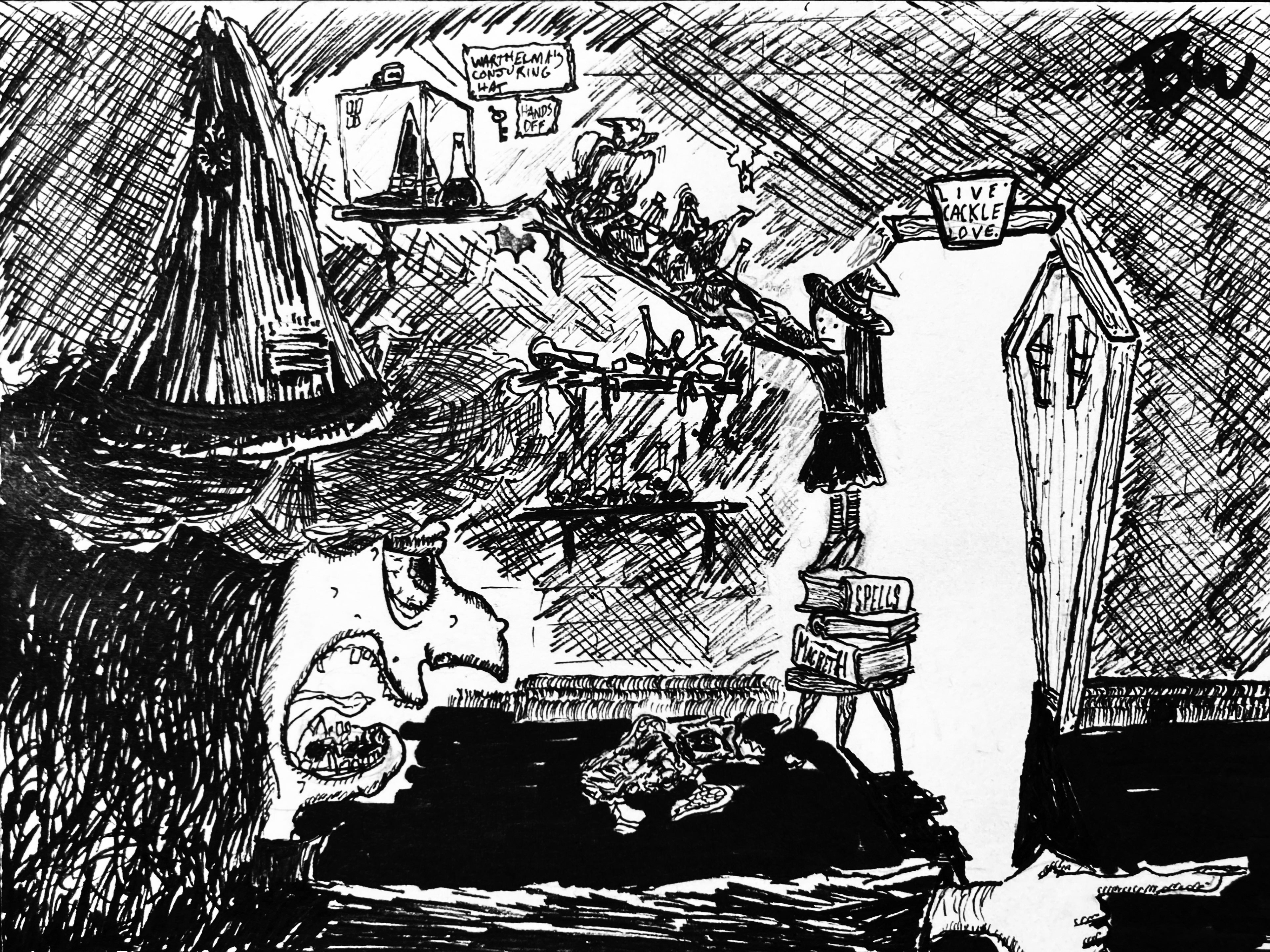 "The Gargoyle" – Micron pen