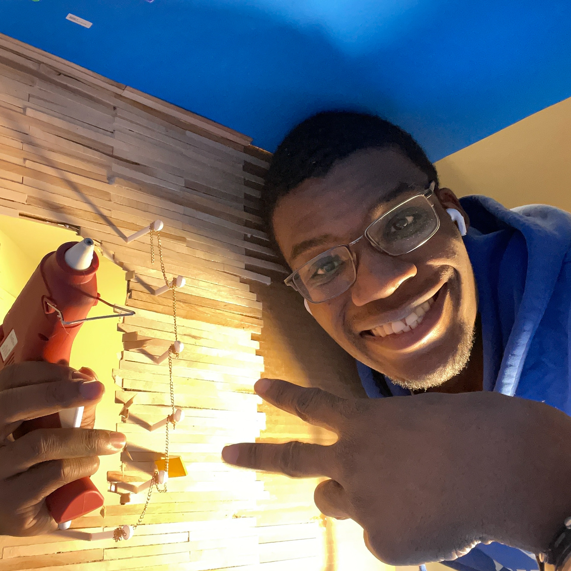 Many awkward angles were at play during construction. Many fingers were burned.
