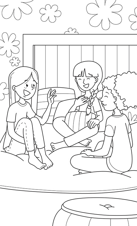 illustration tirée de l'histoire 3 d'un recueil de 4 histoires, ces images sont la propriété des Éditions Caractère Inc.