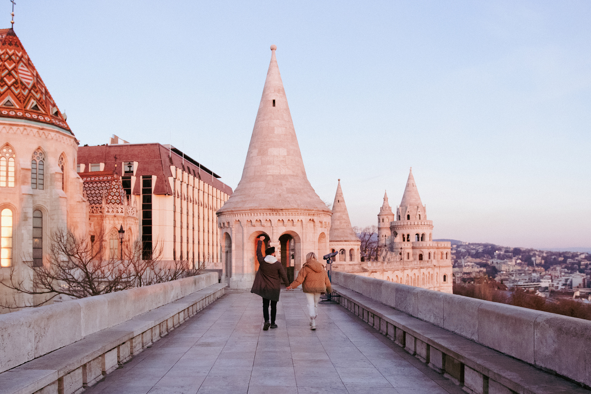 Surprise Proposal at the Fisherman's Bastion | The Budapest Photographer - Budapest Photographer Surprise Proposal at the Fisherman's Bastion
