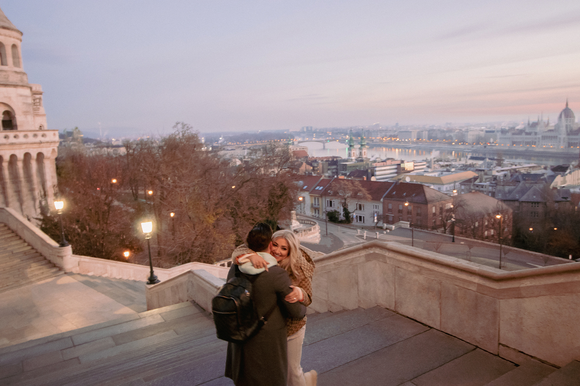 Surprise Proposal at the Fisherman's Bastion | The Budapest Photographer - Budapest Photographer Surprise Proposal at the Fisherman's Bastion