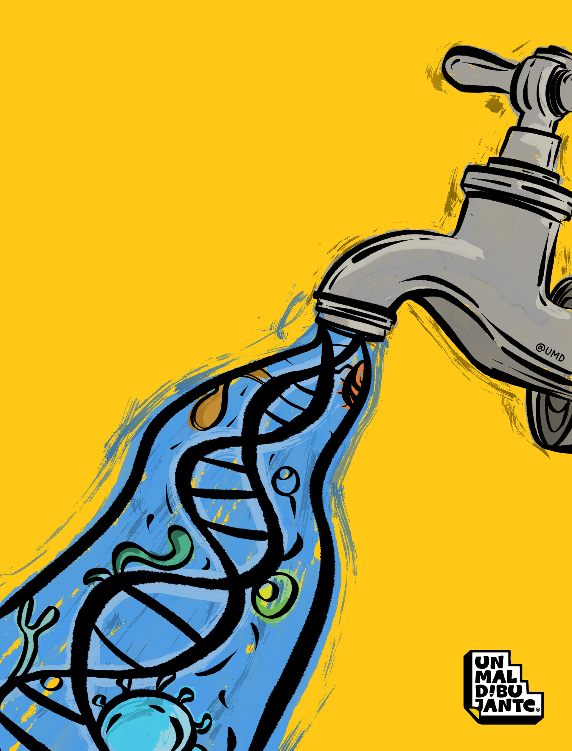 Conceptual Layering: Merging scientific metagenomics with a vibrant visual language that feels human and urgent.