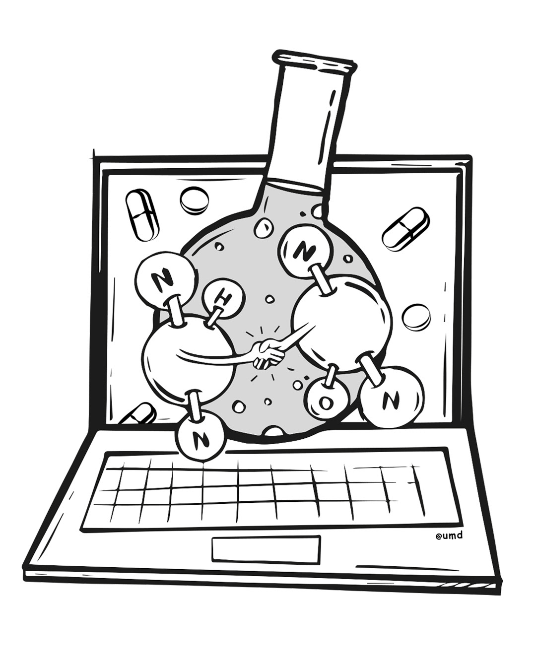 Nitrosamine In Silico Visual Journalist Illustration