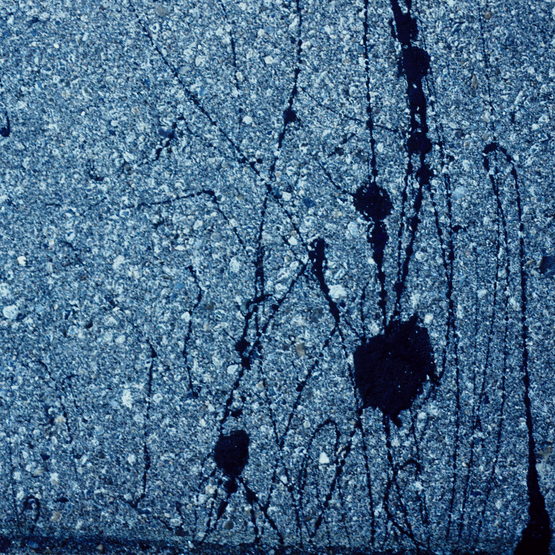 Spetters van asphalt