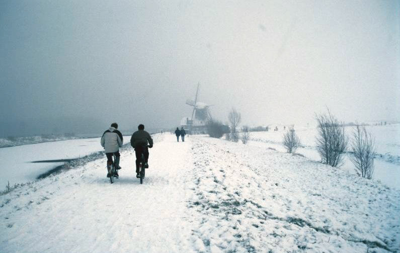 Een Leids dijkje in de winter