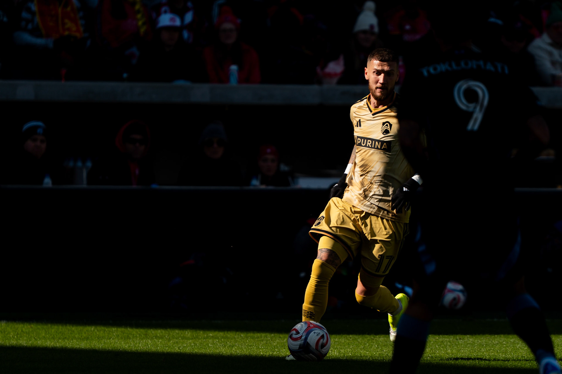 St. Louis CITY SC midfielder Marcel Hartel (17) against Charlotte FC.St. Louis City FC vs. FC Charlotte on February 21, 2026 at Energizer Park in St. Louis, MO. Photo by Daniel Laubhan