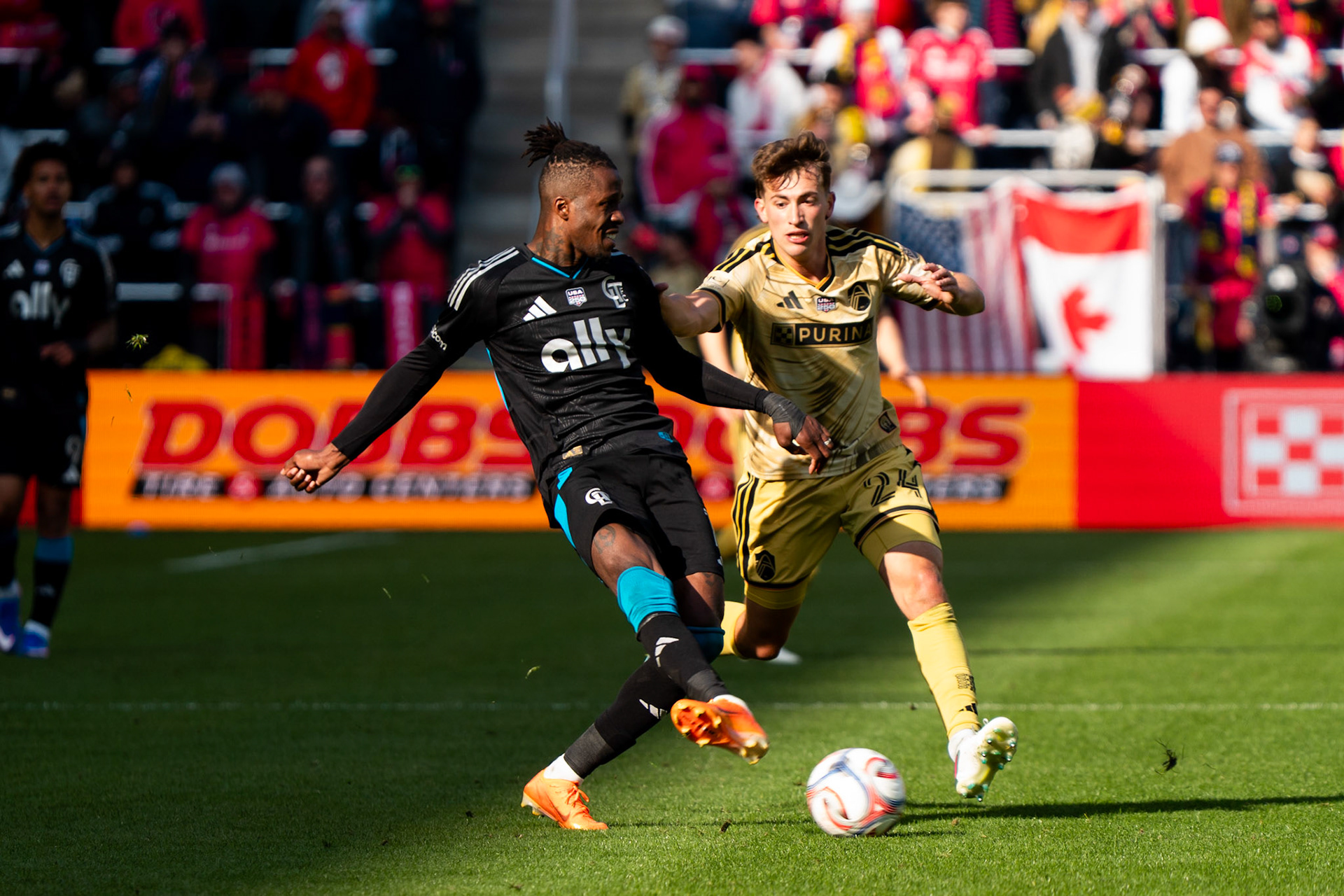 Charlotte FC forward Wilfried Zaha (10) against St. Louis CITY SC.St. Louis City FC vs. FC Charlotte on February 21, 2026 at Energizer Park in St. Louis, MO. Photo by Daniel Laubhan