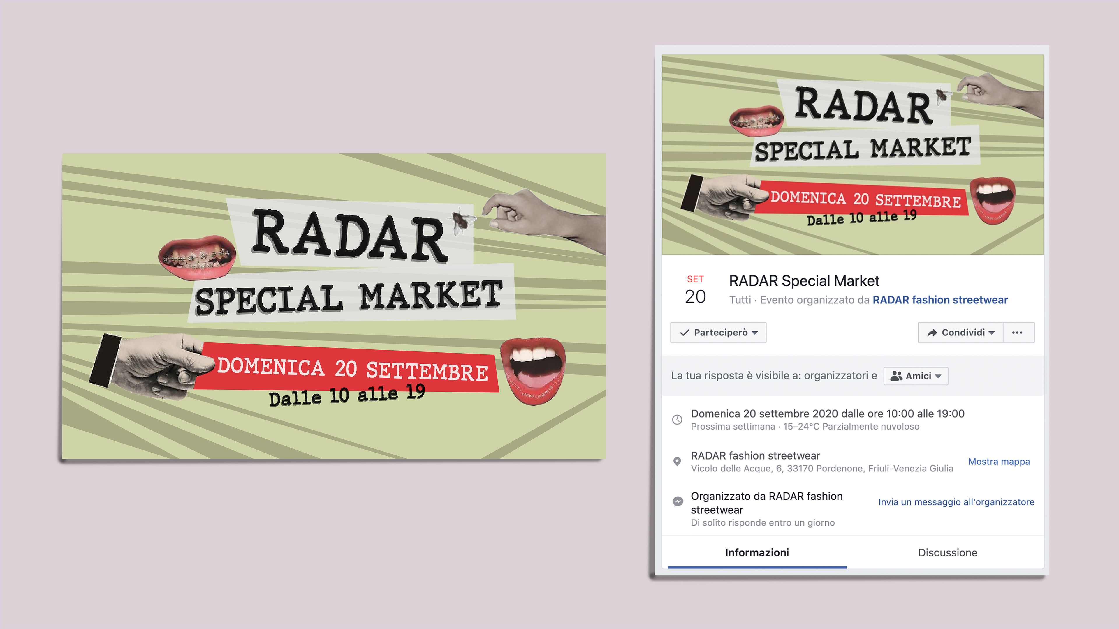 Radar special market Facebook event