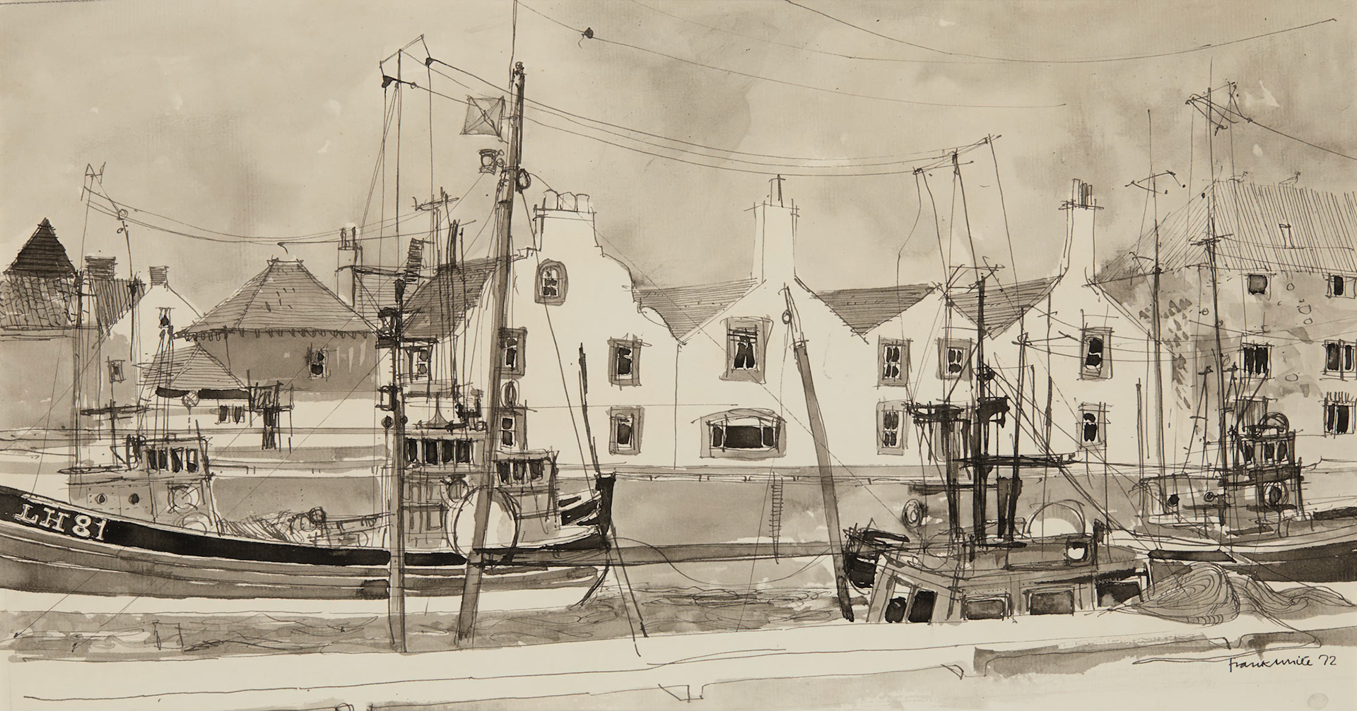 Boats at Eyemouth by Frank White / © The Scottish Arts Club