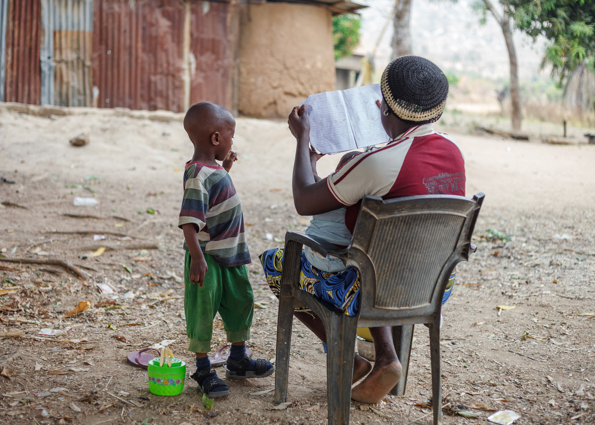 Reviewing school work