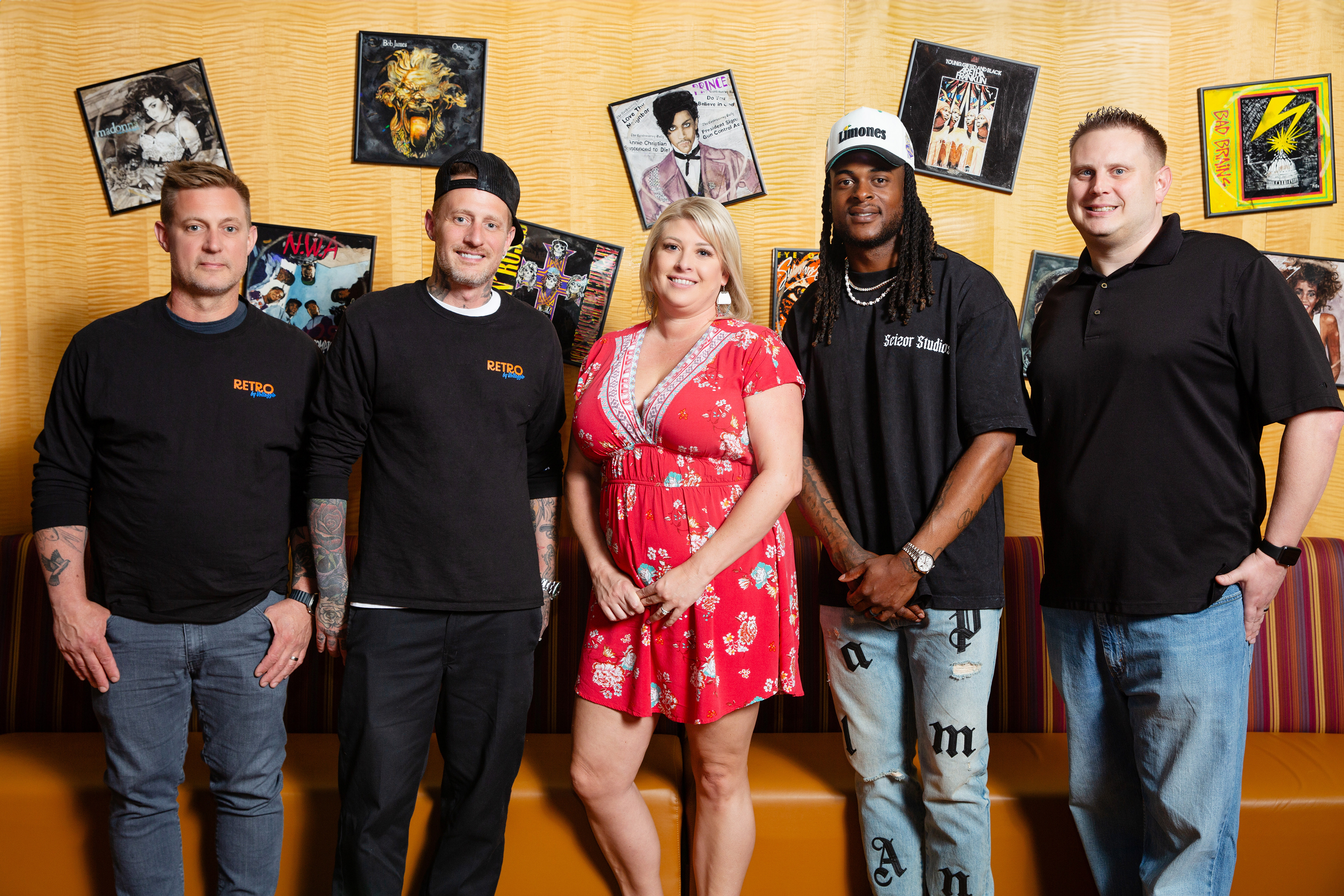 Celebrity Chefs Michael and Bryan Voltaggio at Retro Mandalay Bay with Davante Adams