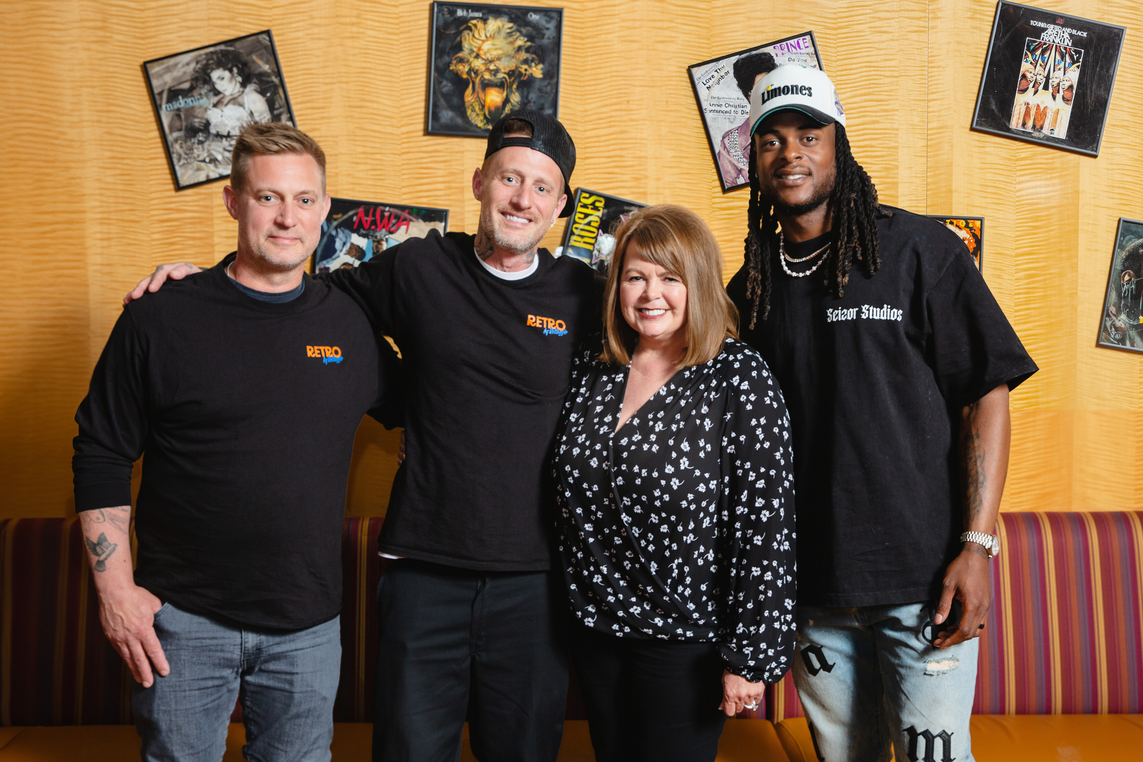 Celebrity Chefs Michael and Bryan Voltaggio at Retro Mandalay Bay with Davante Adams