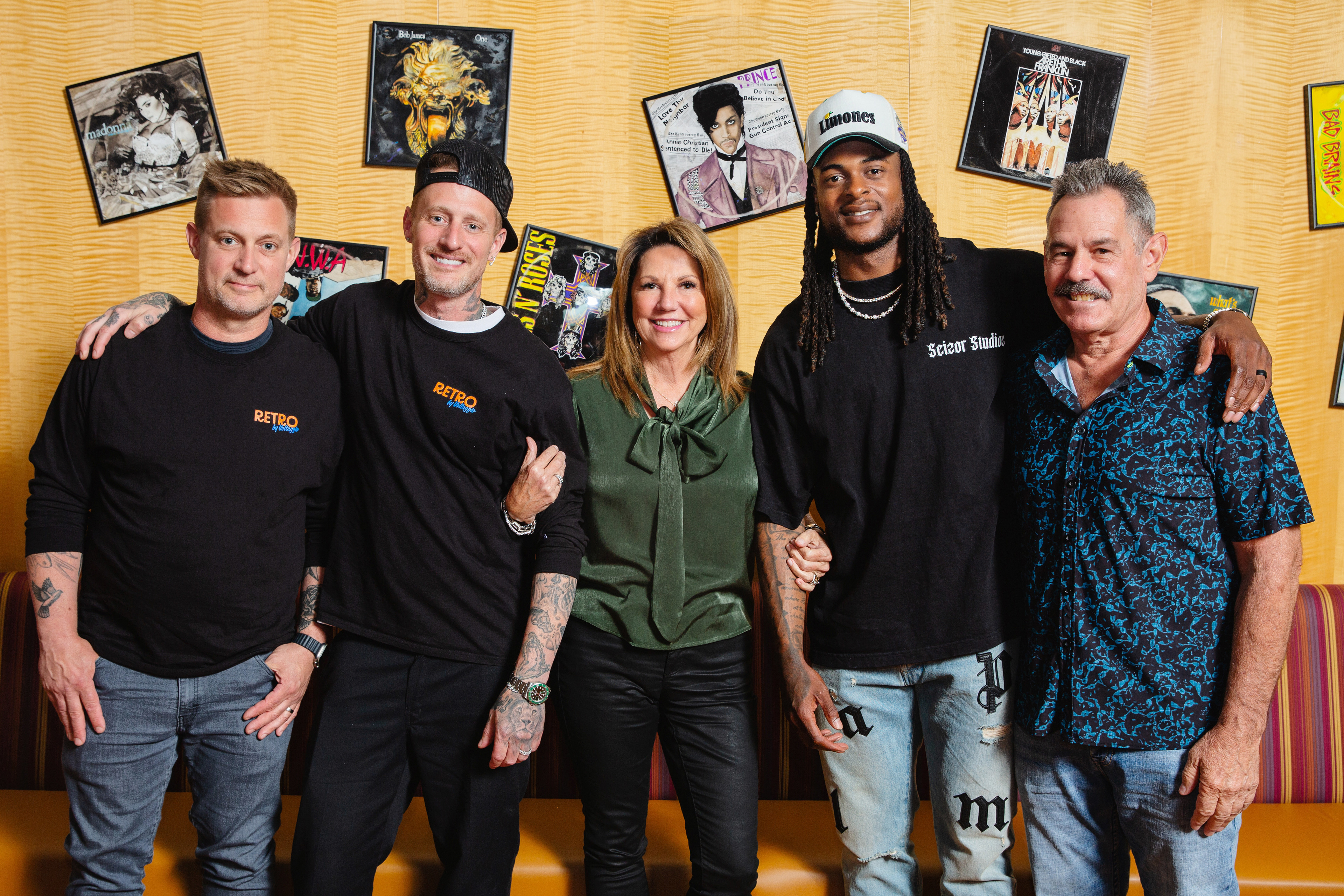 Celebrity Chefs Michael and Bryan Voltaggio at Retro Mandalay Bay with Davante Adams
