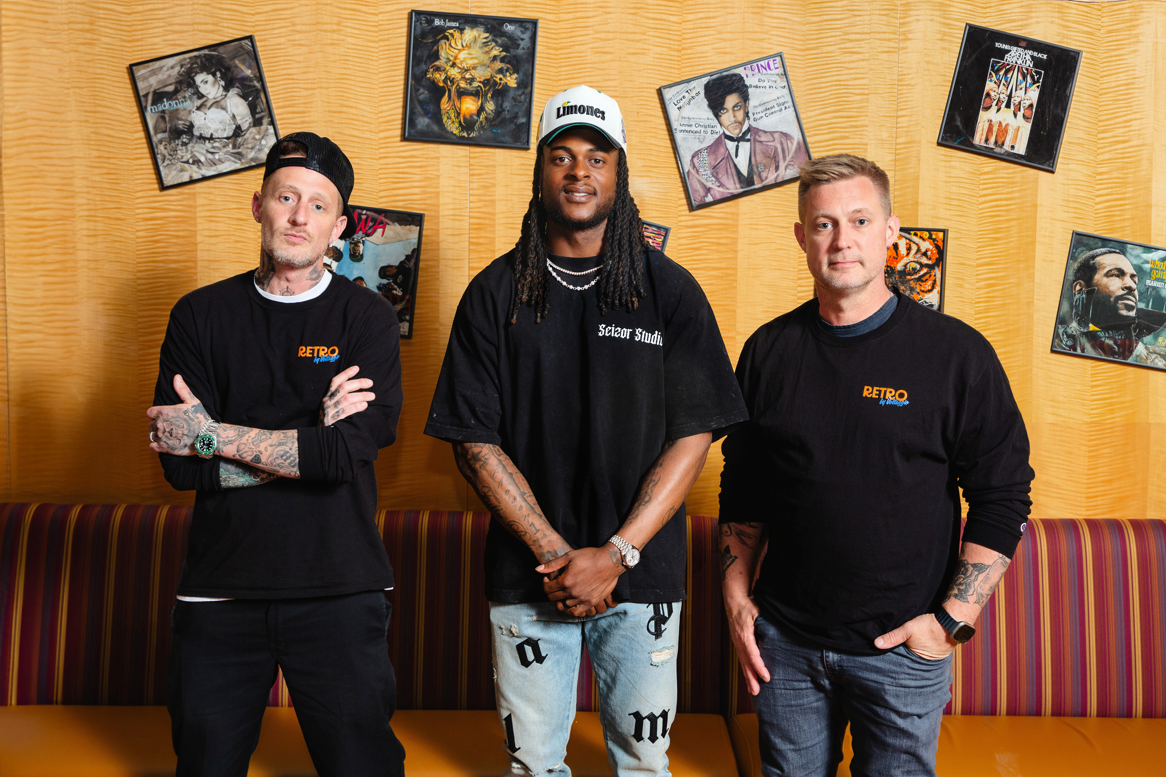 Celebrity Chefs Michael and Bryan Voltaggio at Retro Mandalay Bay with Davante Adams