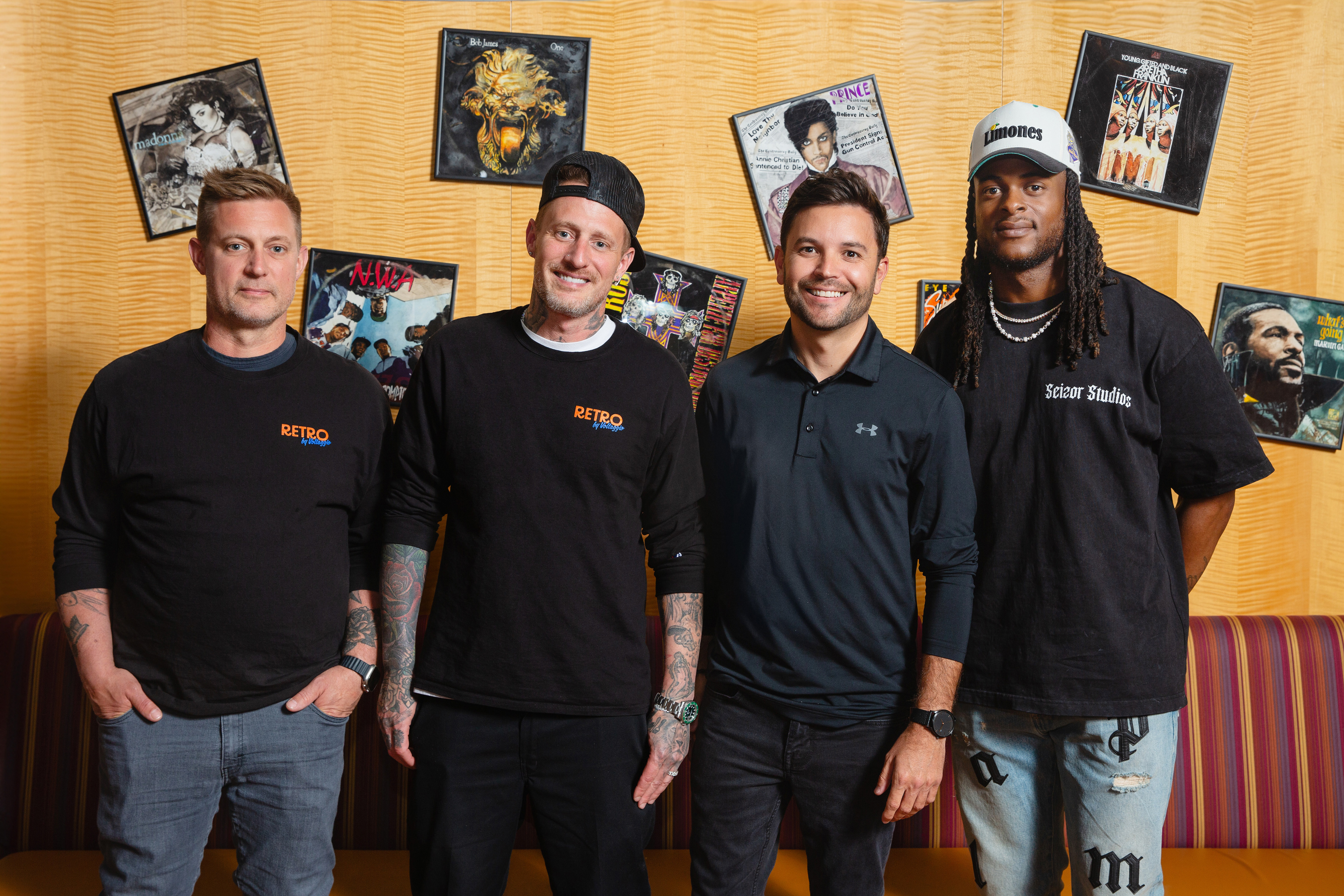 Celebrity Chefs Michael and Bryan Voltaggio at Retro Mandalay Bay with Davante Adams