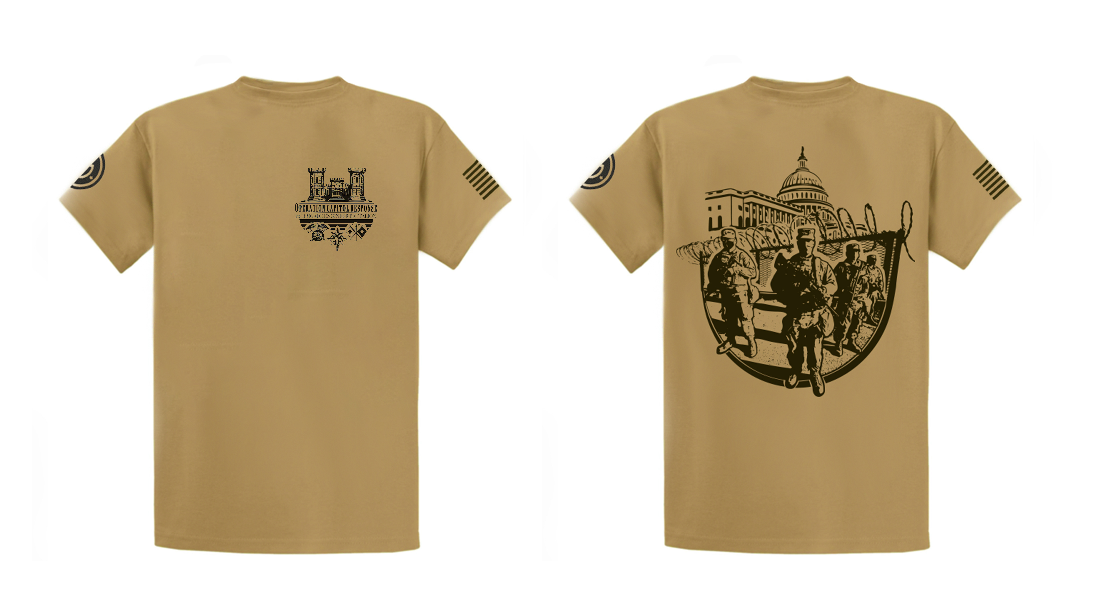 Shirt distributed amongst troops activated for the mission from the 152 Brigade Engineering Battalion