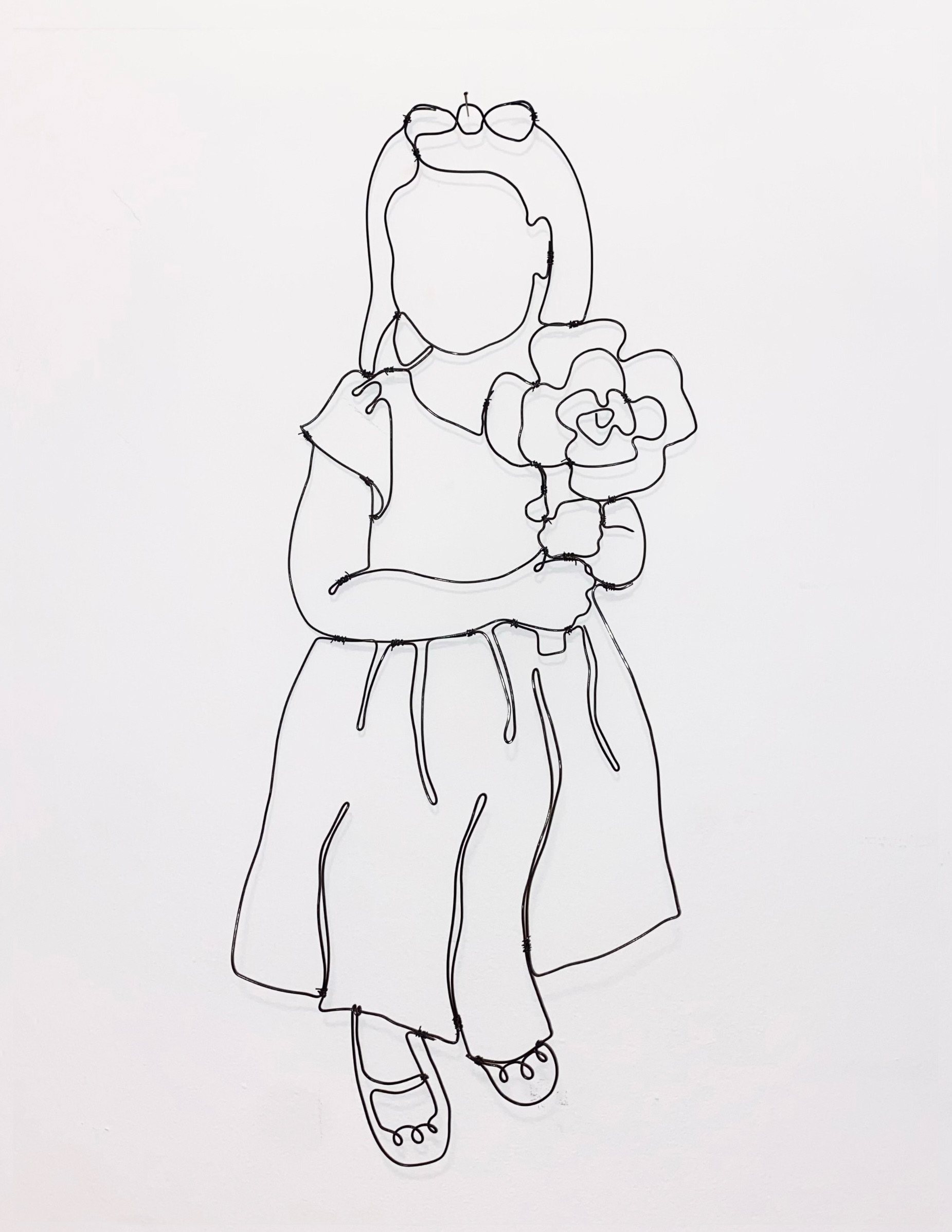 Wire Self Portrait, annealed wire, 2023