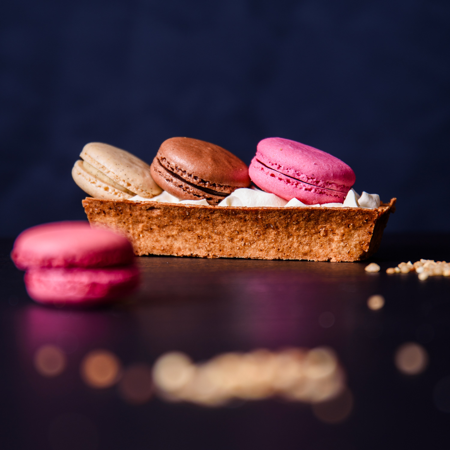 photo culinaire-tarte macarons