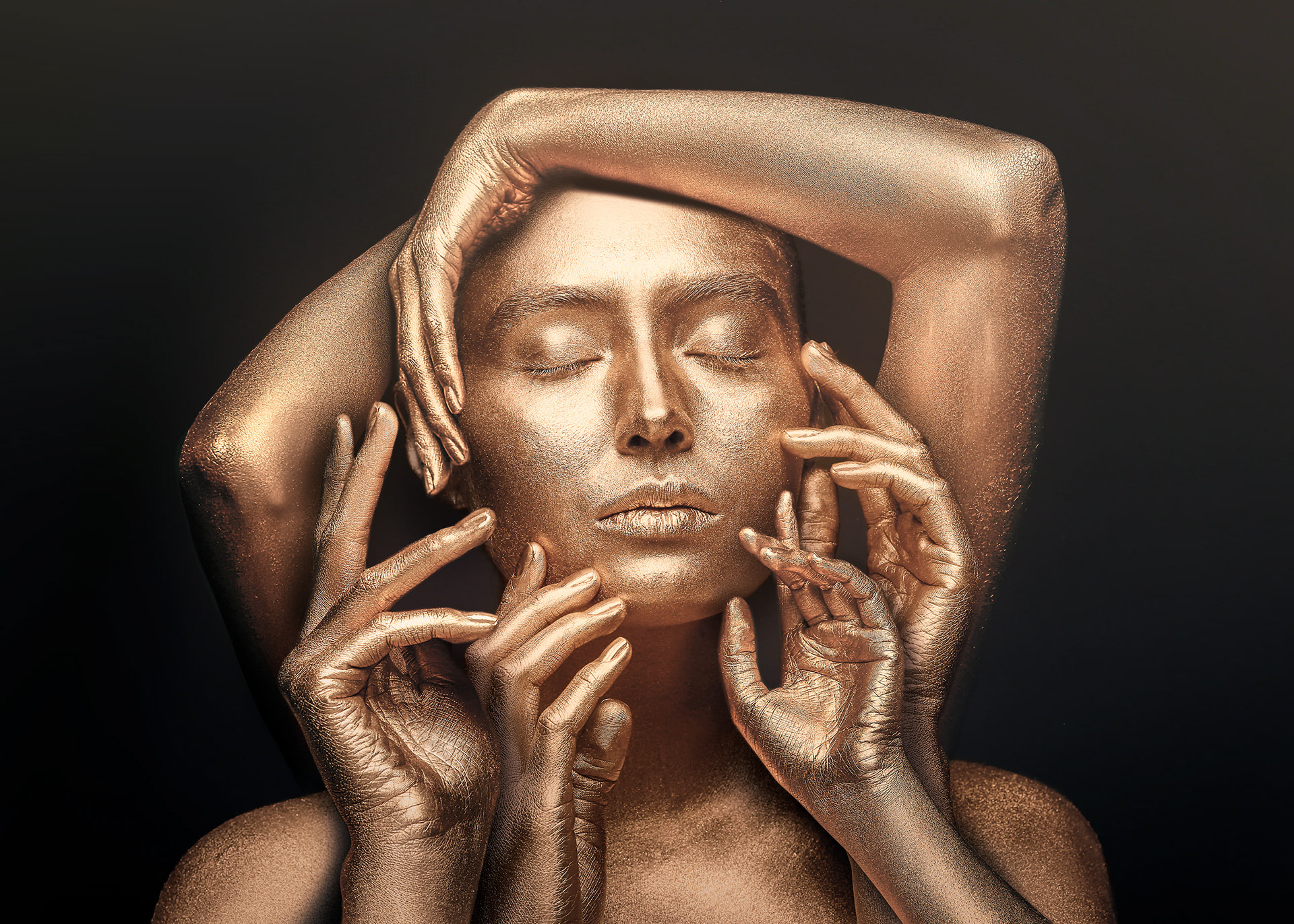 廣川政樹 / Masaki Hirokawa - Bodhisattvas of the Earth / 地湧の手, March 2020. Digital Media and Photo Collage, 89 x 124 cm.