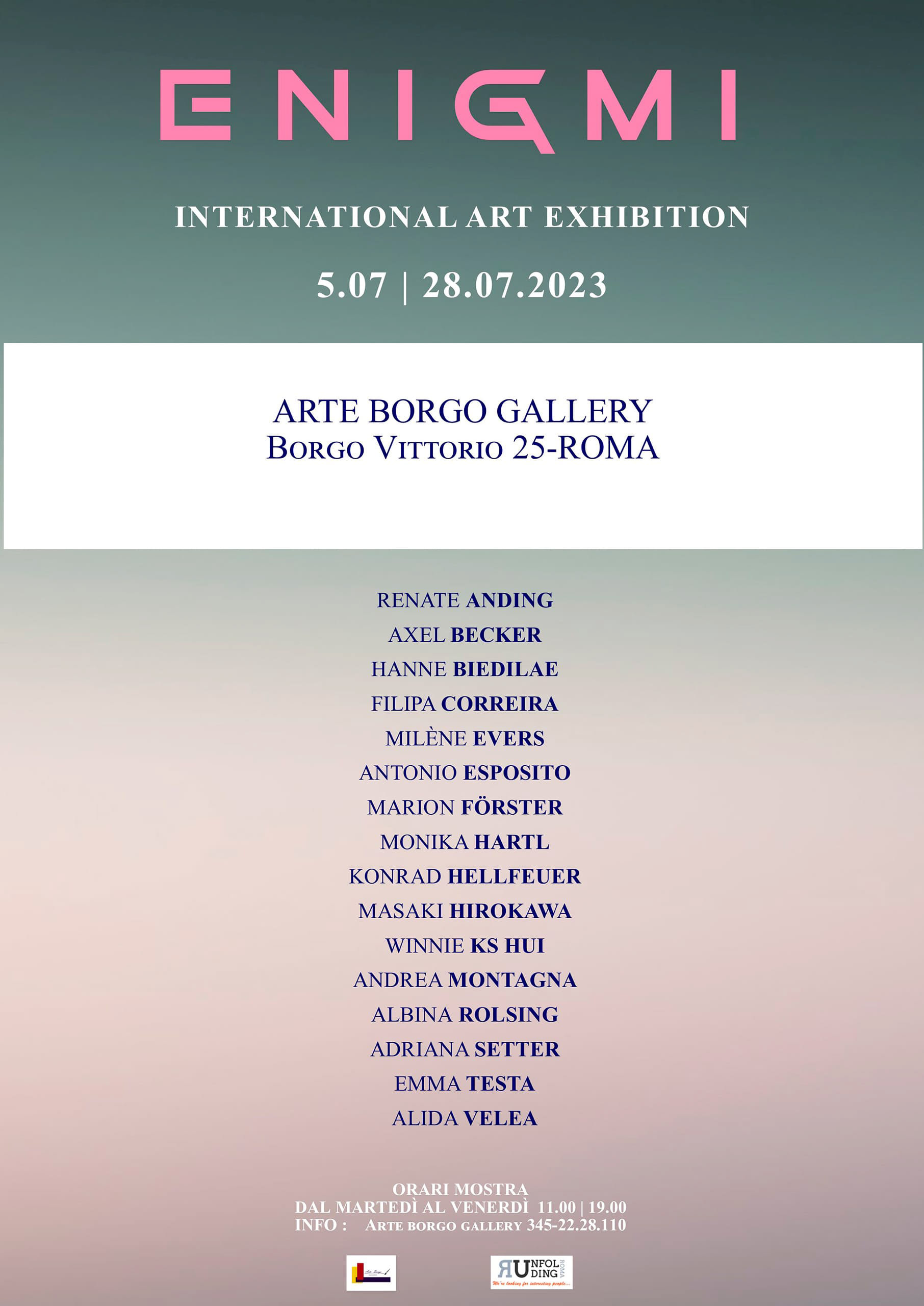 Flyer - ENIGMI - Arte Borgo Gallery