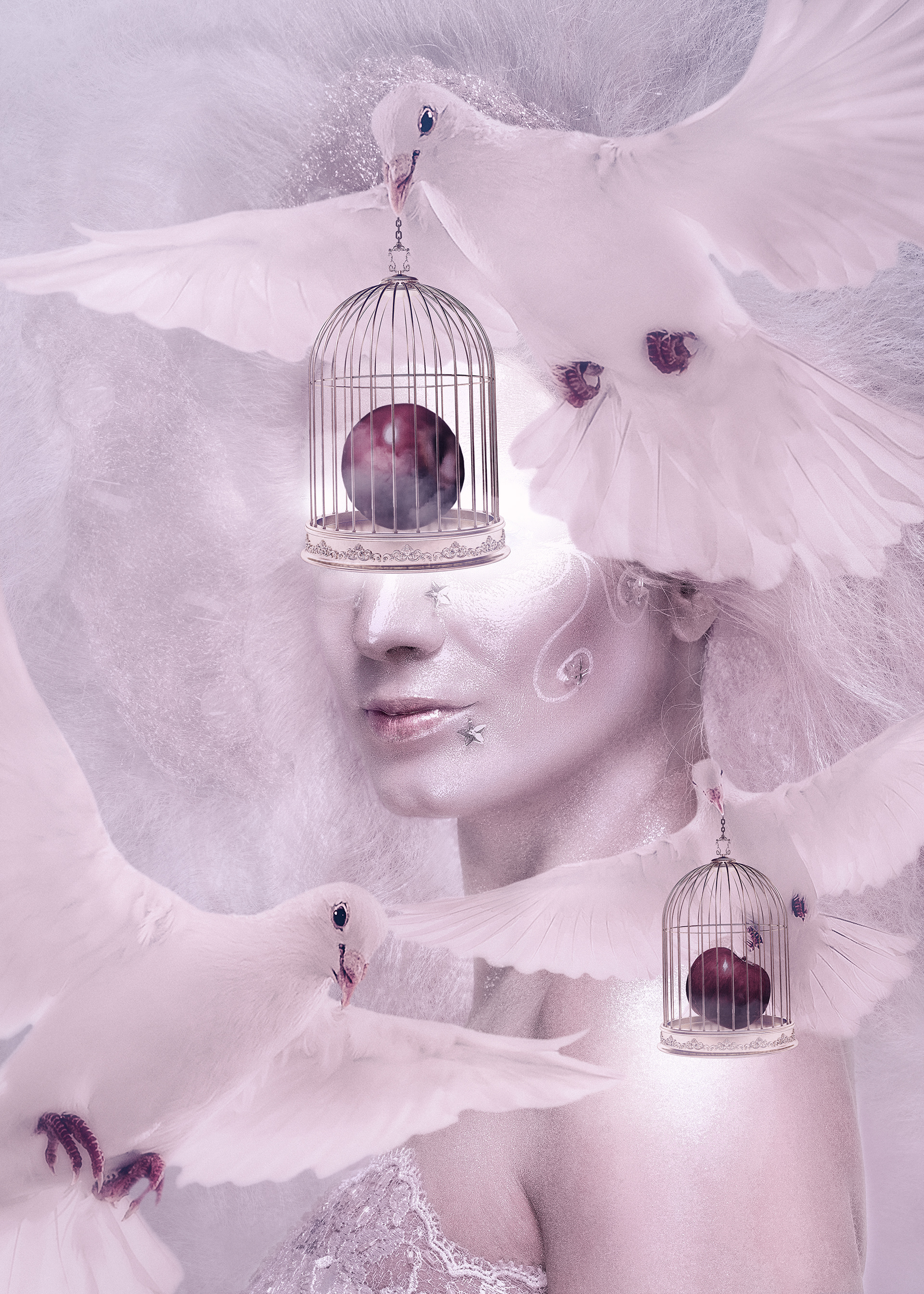 Haniel / 記号なき世界, March 2025. Digital Media and Photo Collage, 124 x 90 cm. - Masaki Hirokawa / 廣川政樹