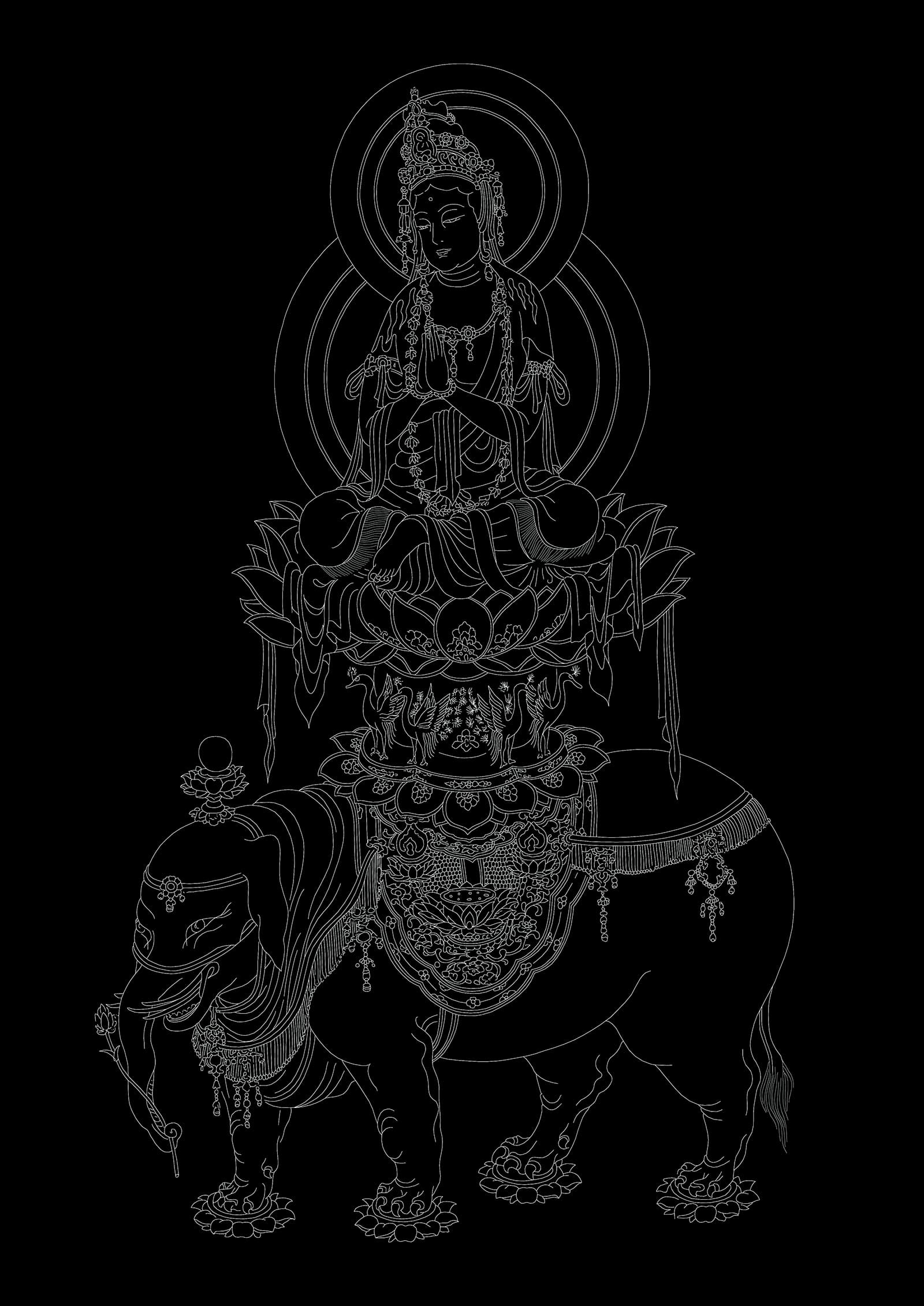 普賢菩薩像（原画: 小峰和子） by Masaki Hirokawa / 廣川政樹