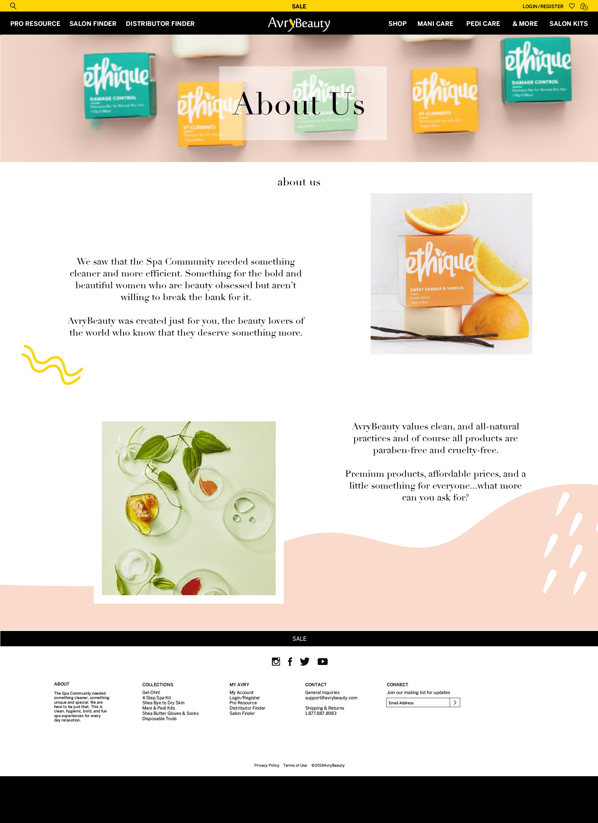 About Us page mockup