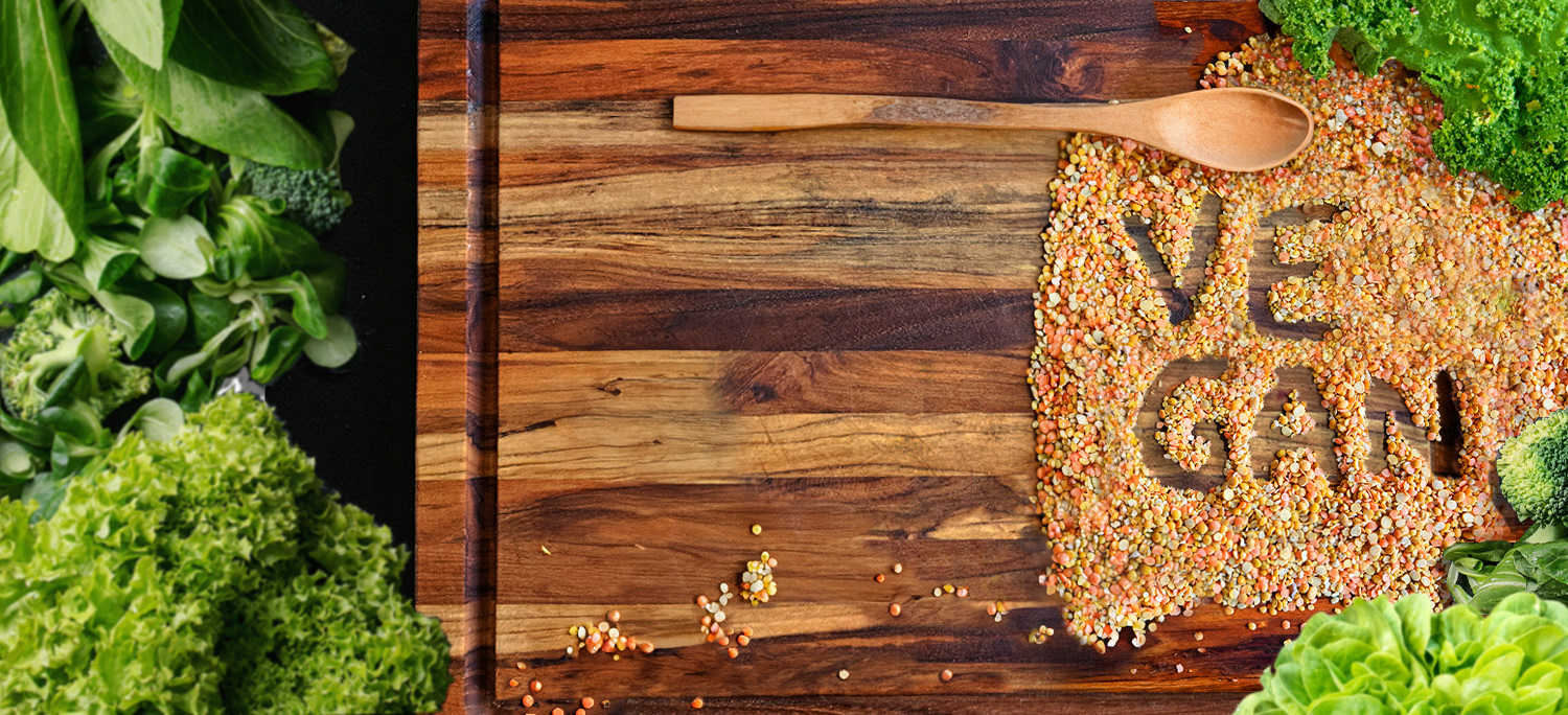 AI added wooden spoon and color/contrast photo editing, and extending the board to the left all in Photoshop