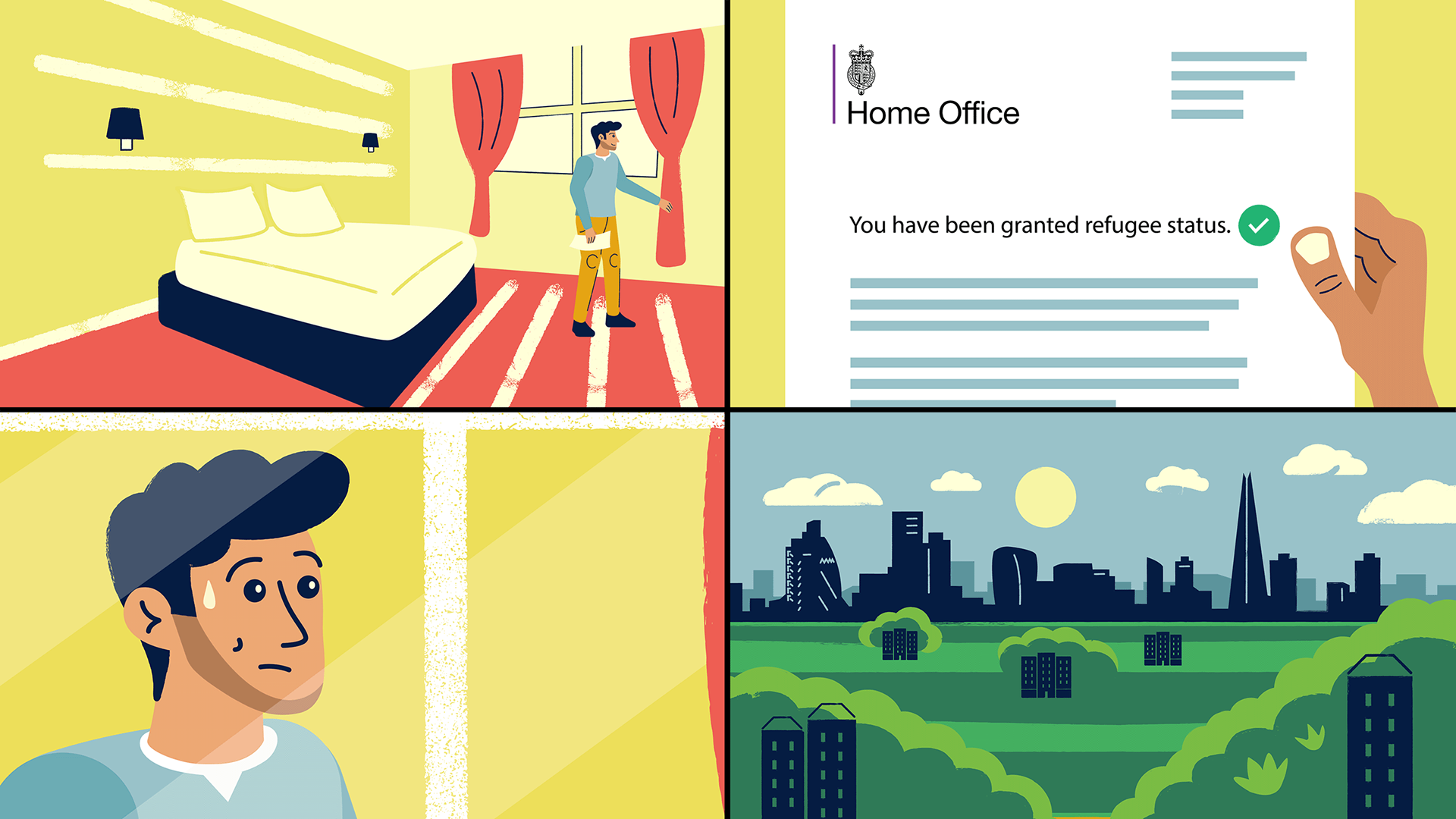 asylum hotels refugee council animation