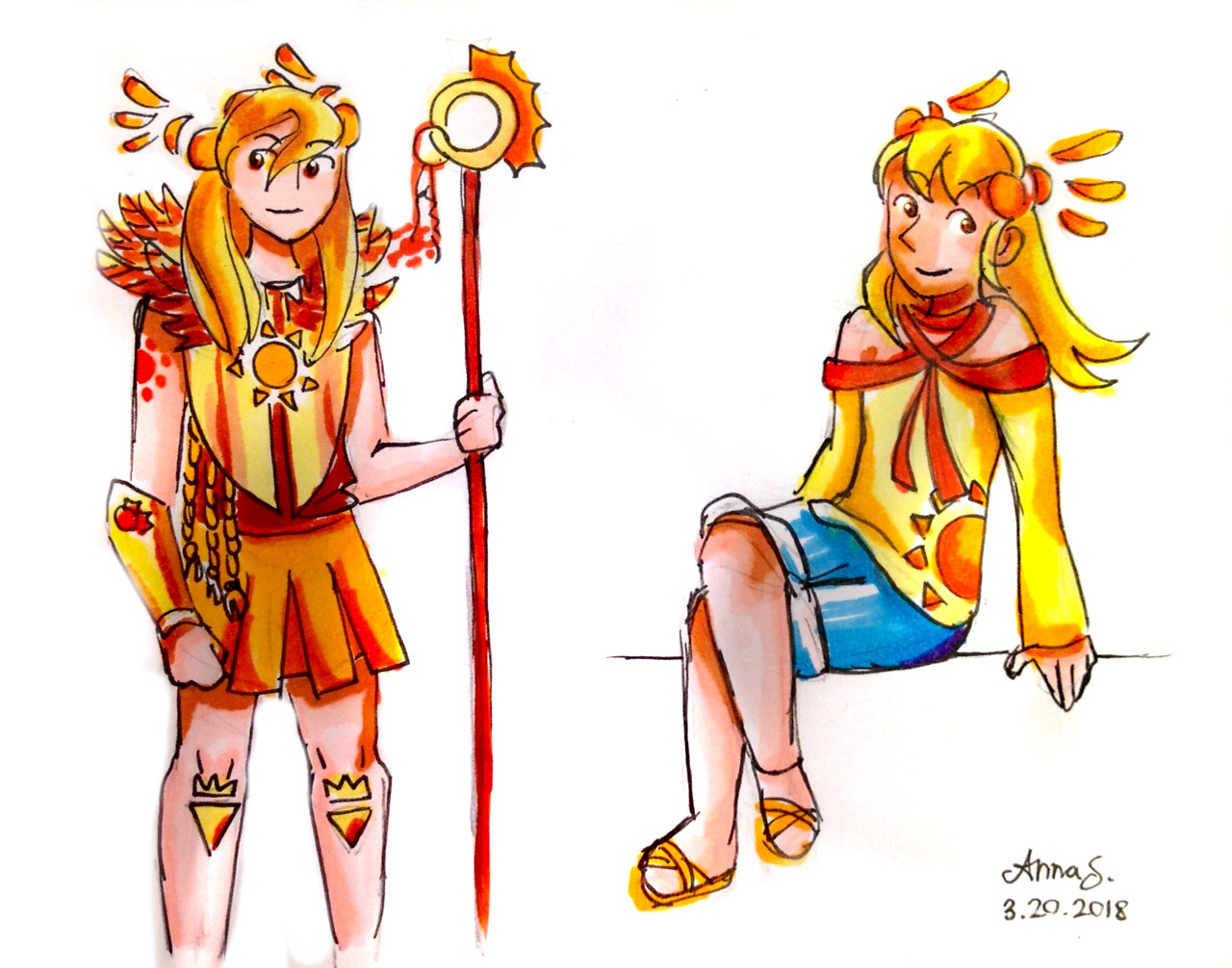 Solaris Original Character Armor and Casual Outfit