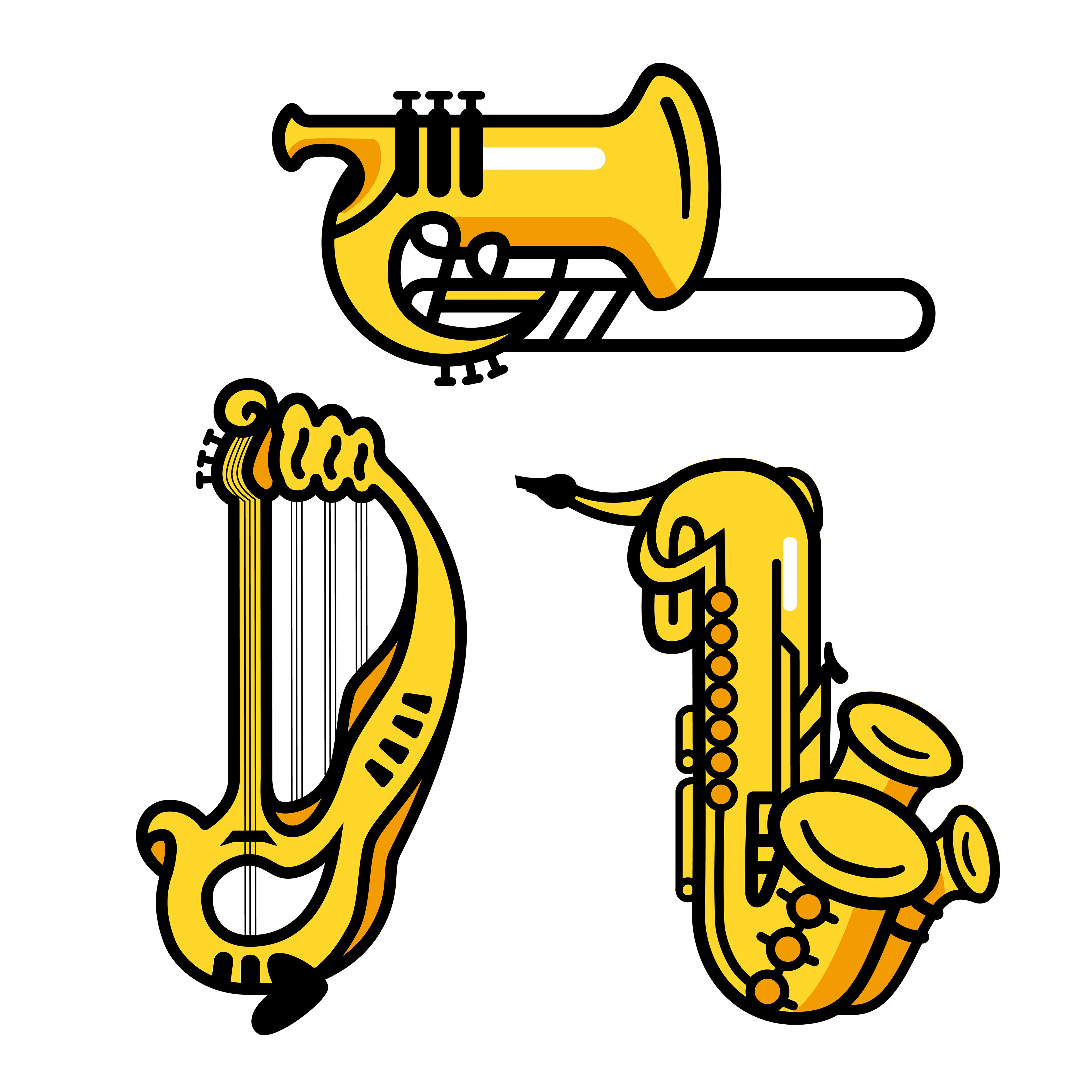 Vector Illustration: Combination Instruments