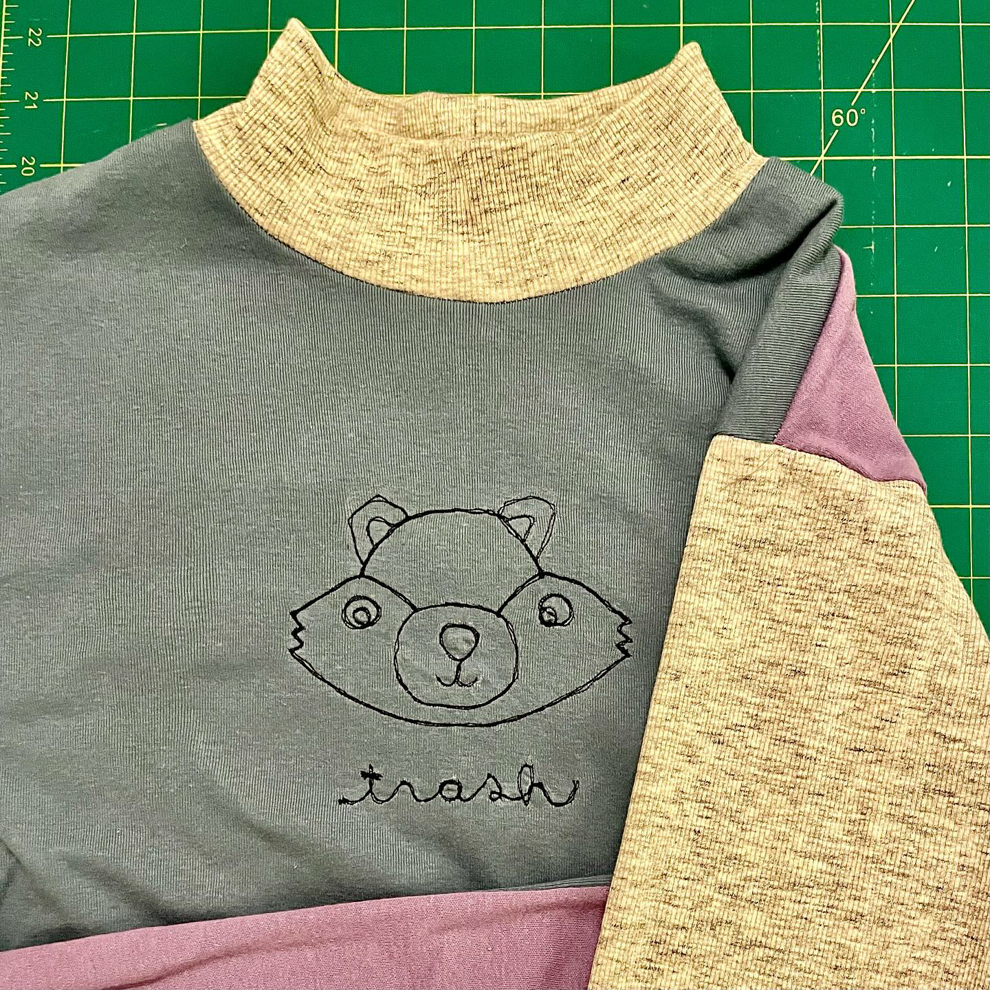 embroidered mock turtle neck 2024