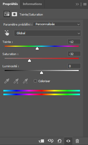 Teinte et saturation