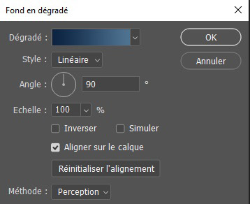 Calque réglage dégradé