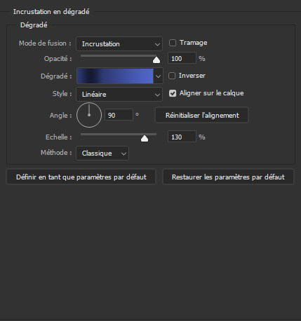 incrustation dégradé