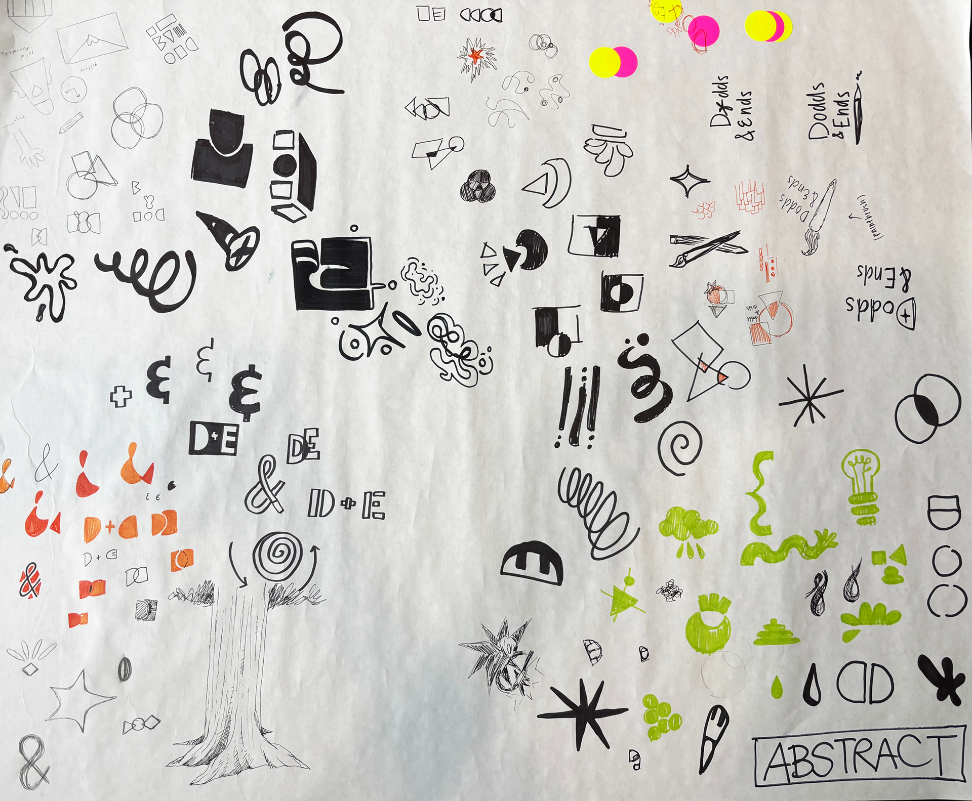 Abstract iconography exploration conducted by the whole Layton Design Studio