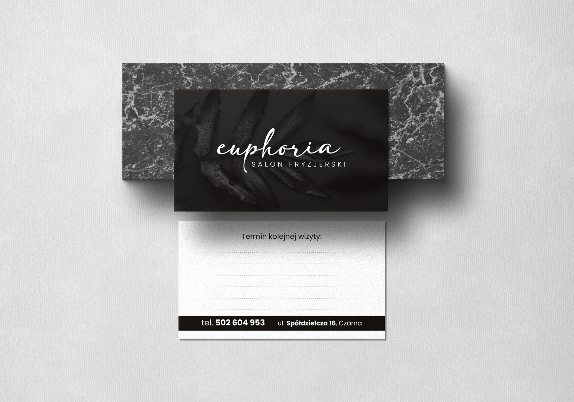 Projekt wizytówki salon fryzjerski