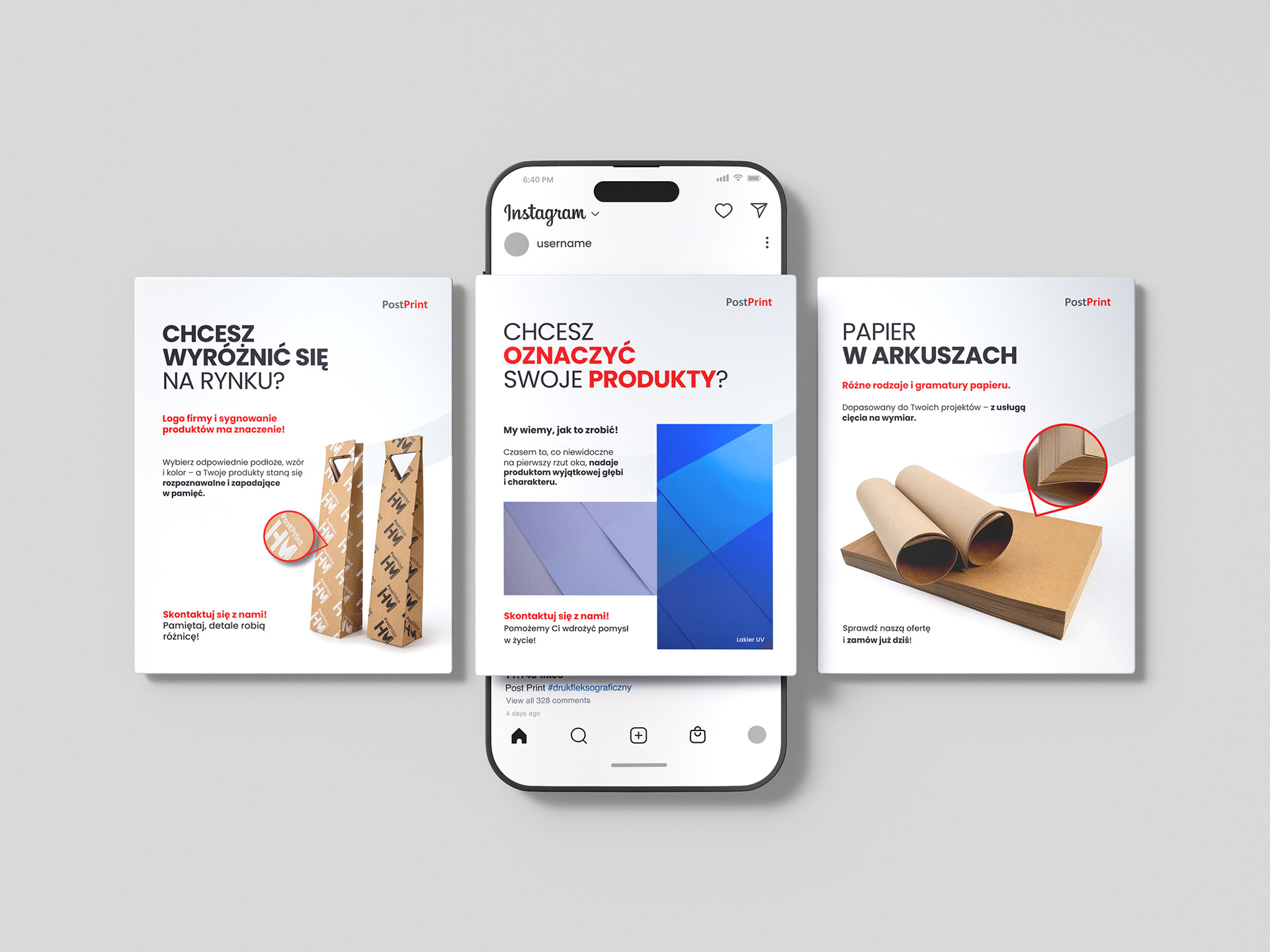 Opracowanie graficzne postów, fotografia produktowa