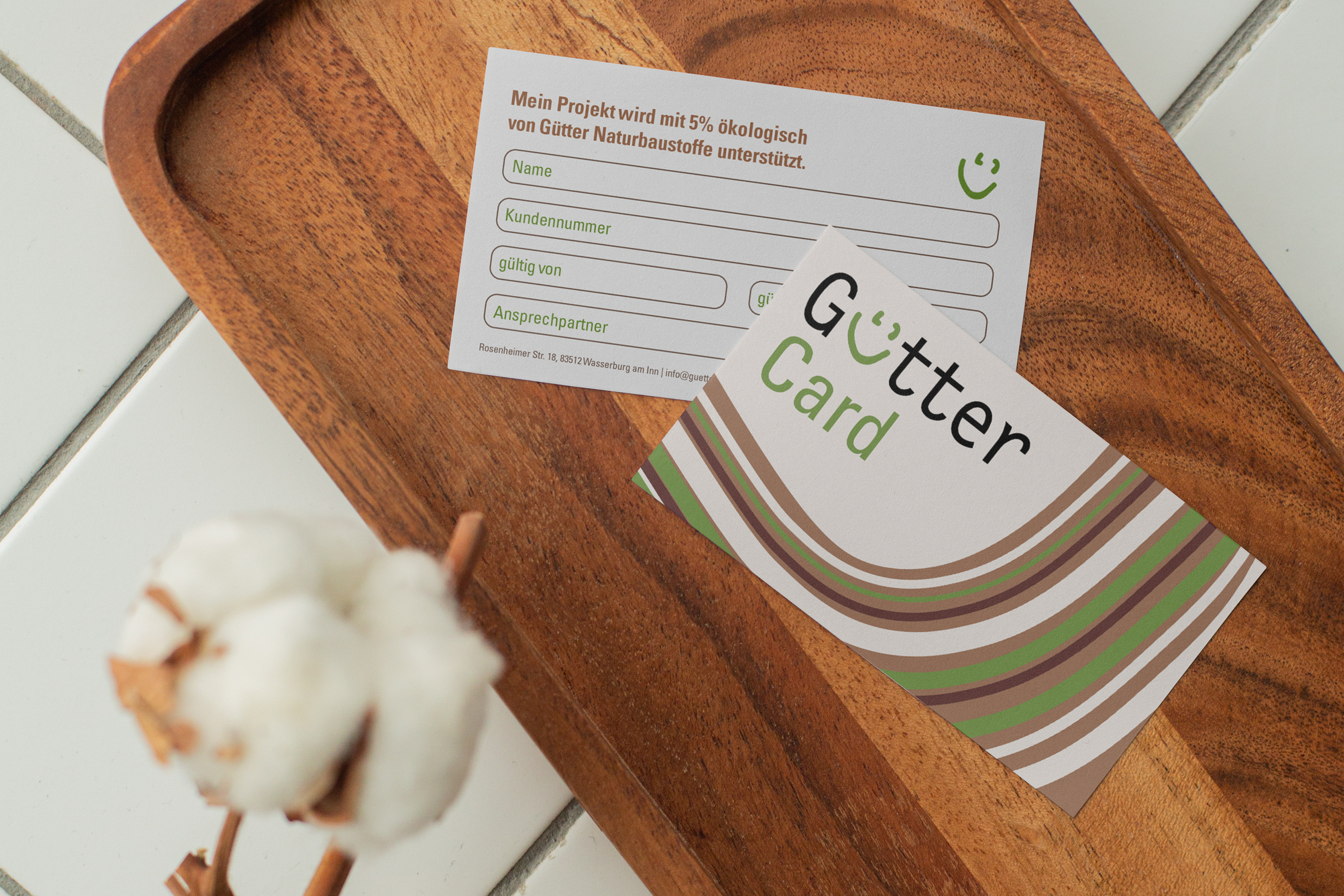loyalty card design example for building company