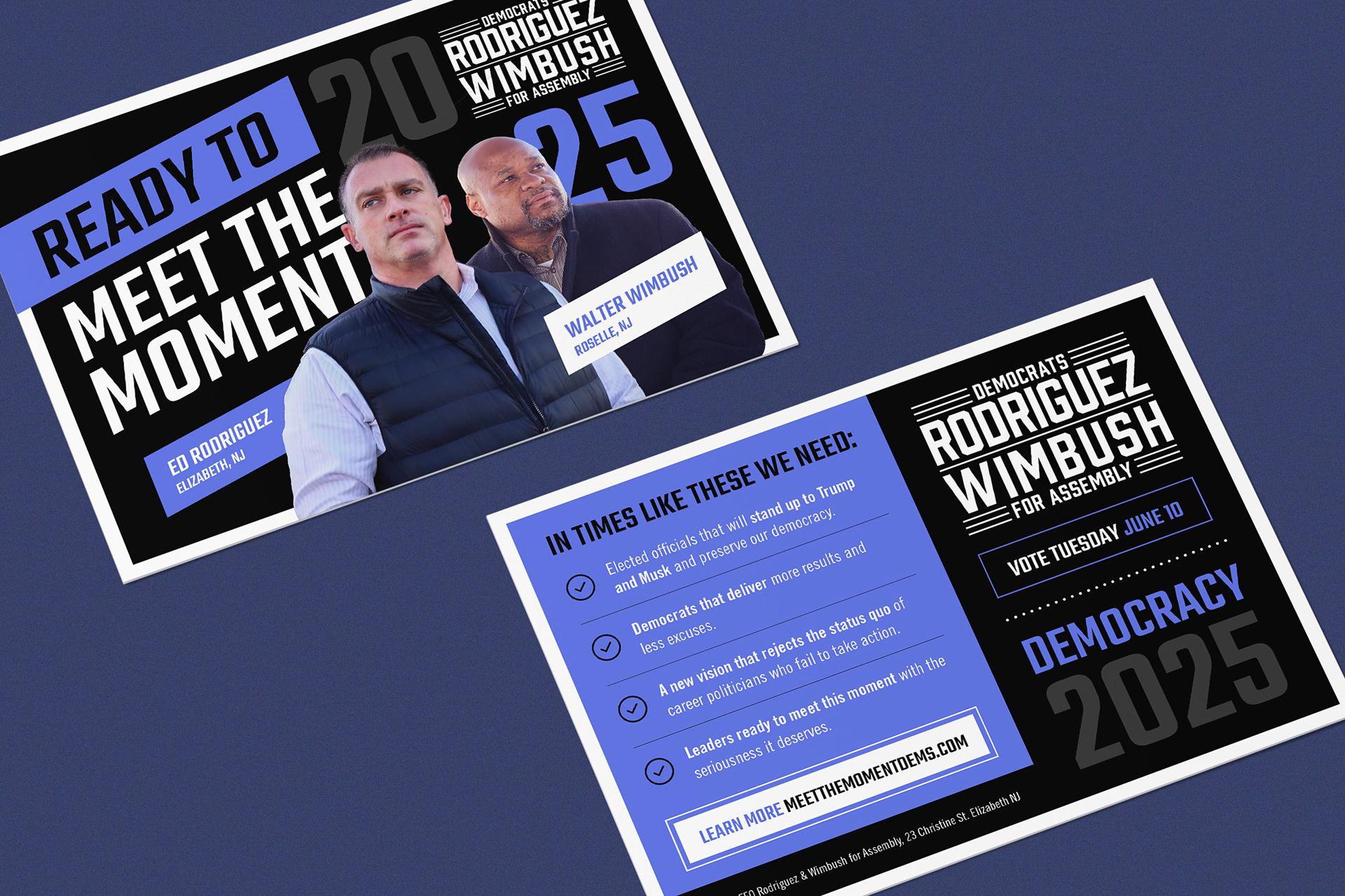 Rodriguez Wimbush Political Postcard | Print Design