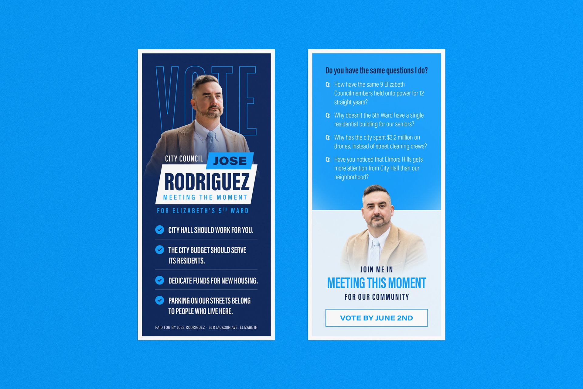 Jose Rodriguez Rack Card | Print Design