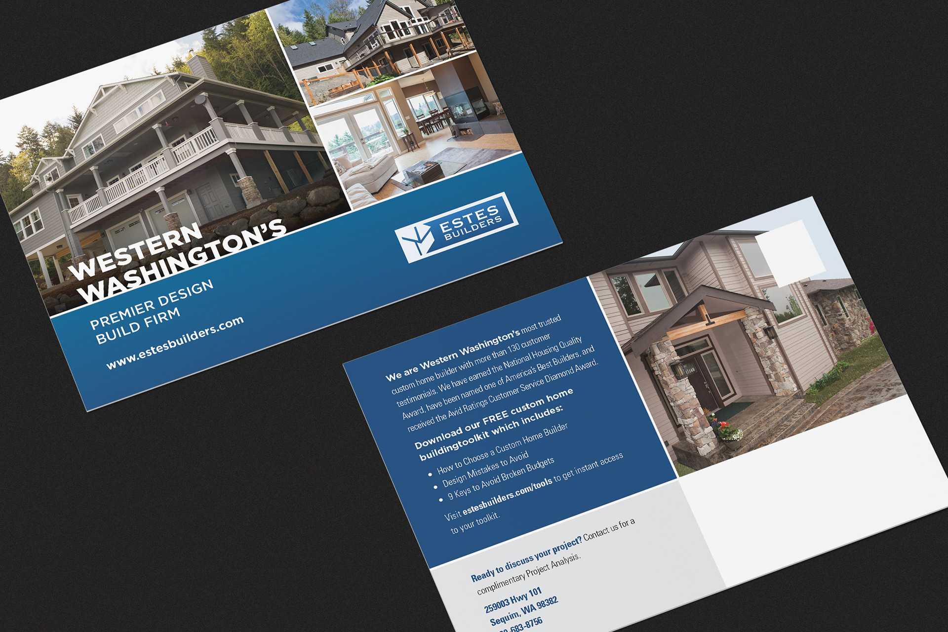 Estes Builders Postcard | Print Design