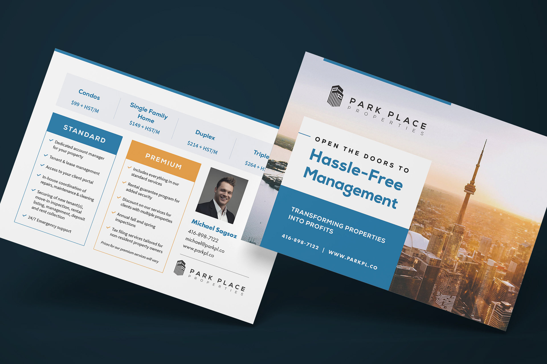 Park Place Properties Postcard | Print Design