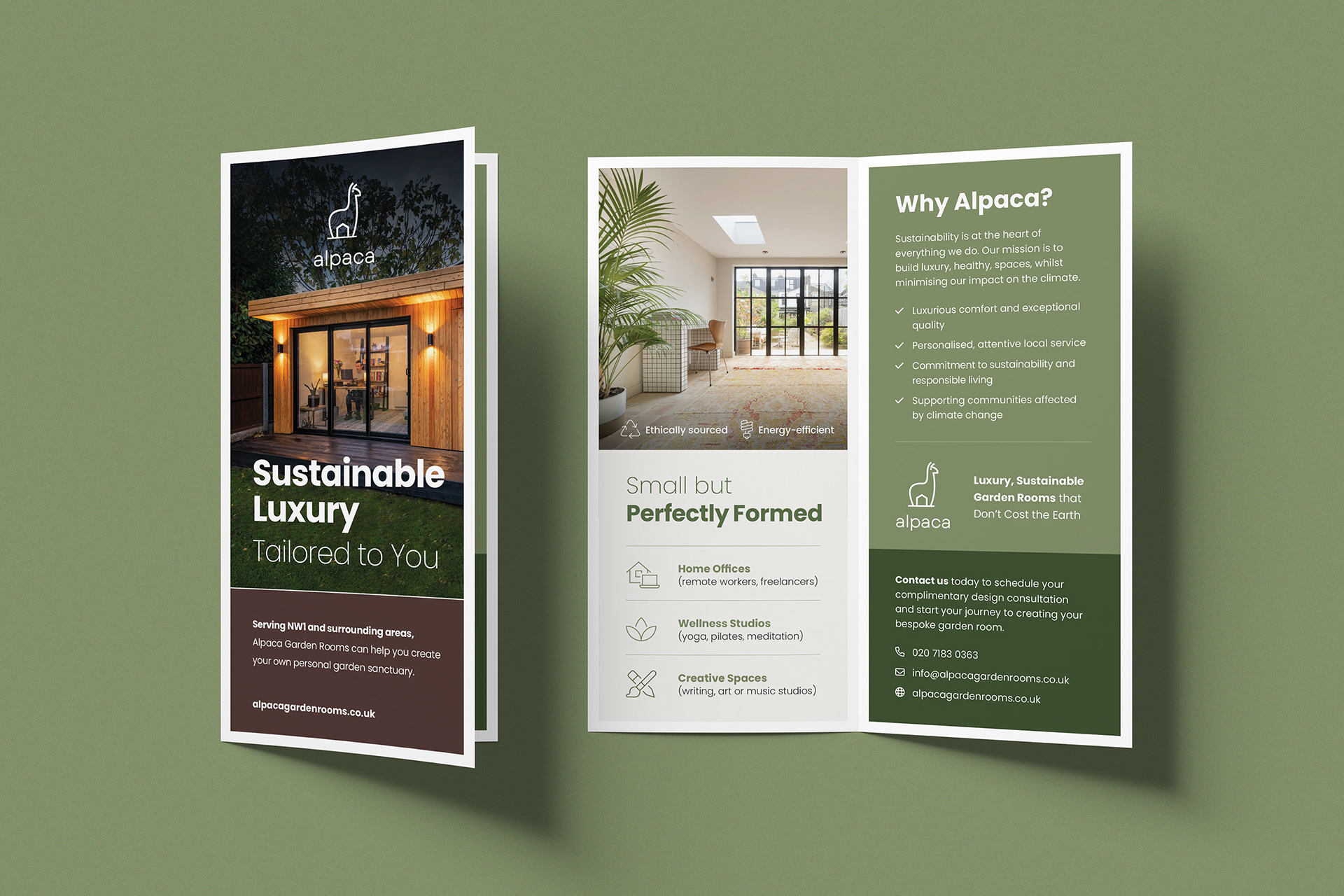 Alpaca Garden Rooms Brochure | Print Design