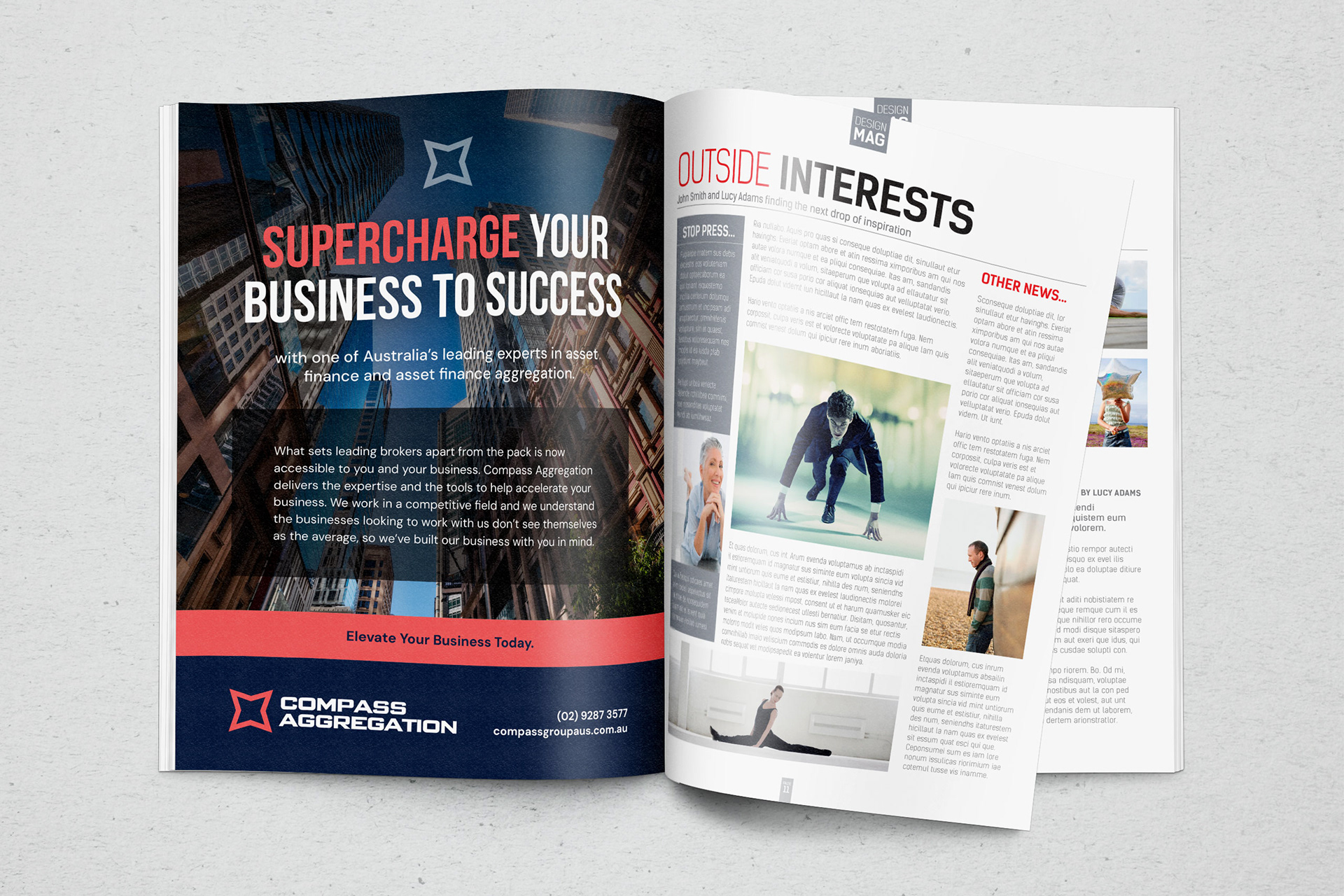 Compass Aggregation Magazine Ad | Print Design