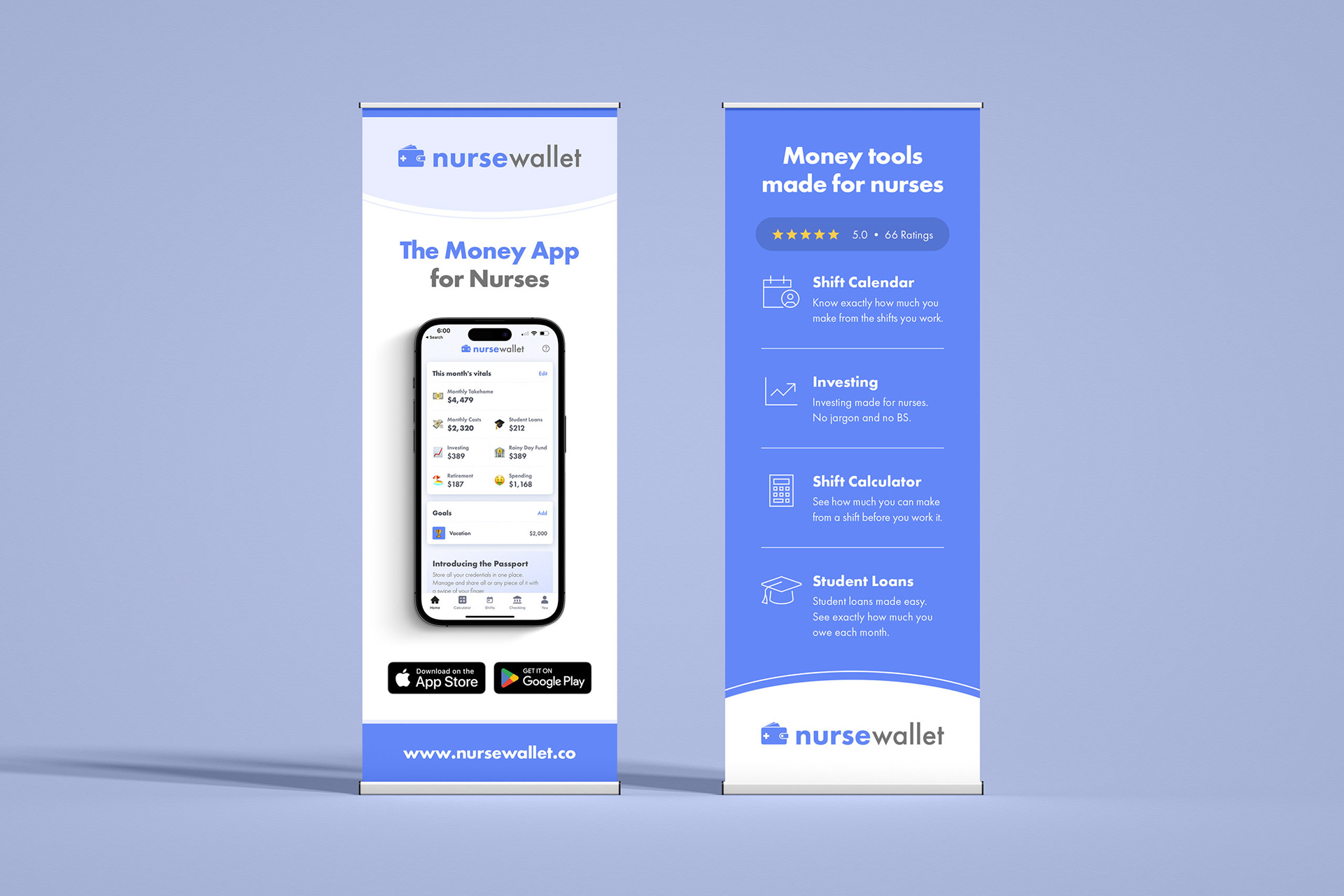 NurseWallet Retractable Banners | Print Design
