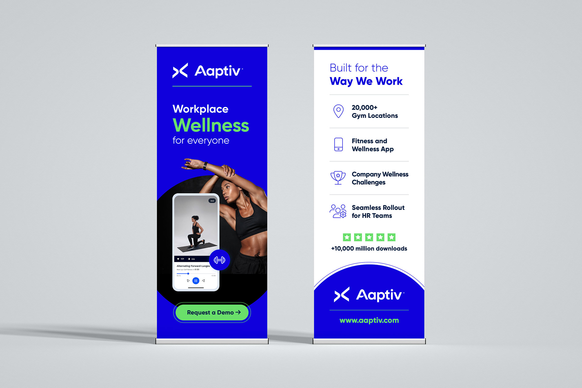 Aaptiv Fitness Retractable Banners | Print Design