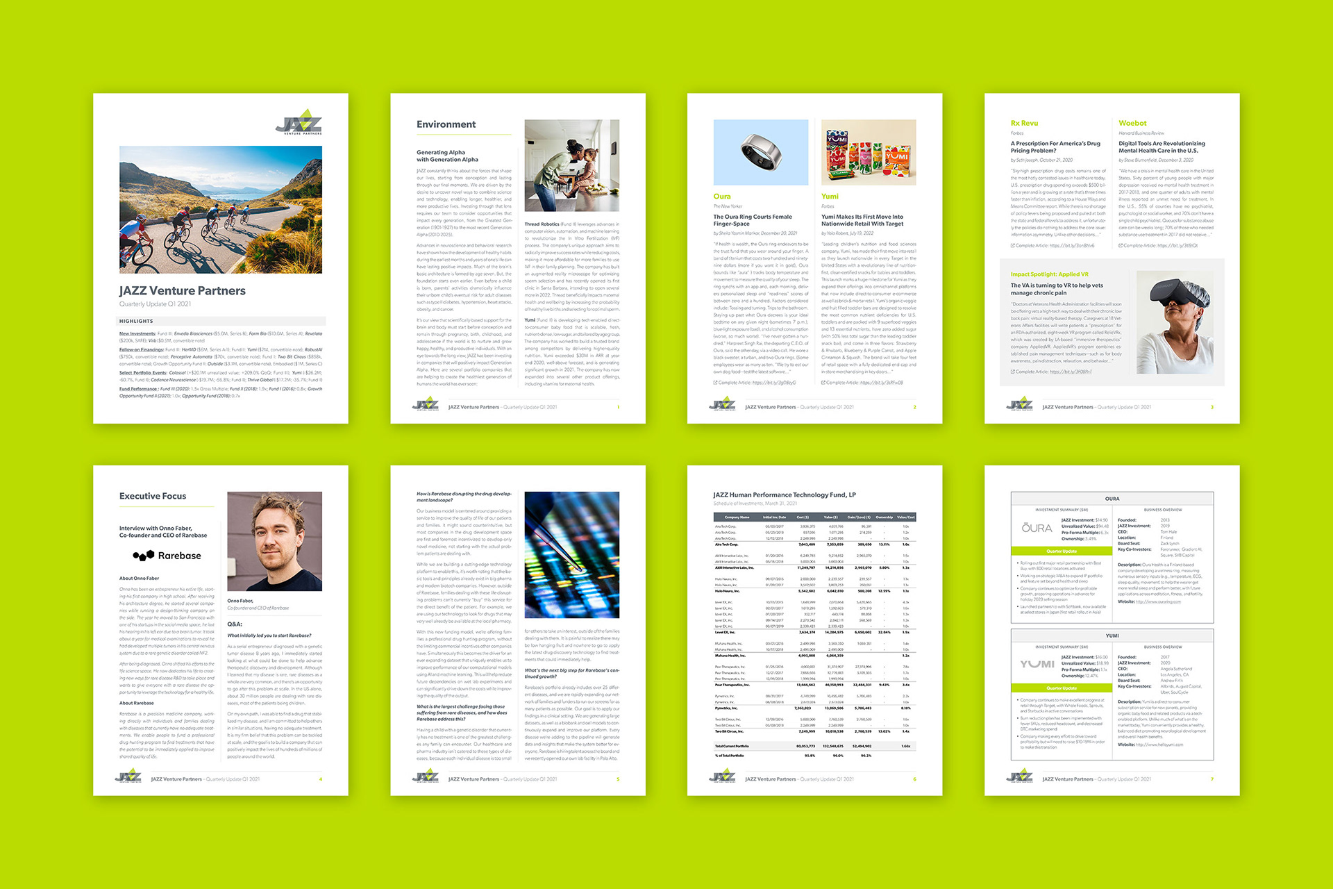 JAZZ Venture Partners Financial Report | Print Design