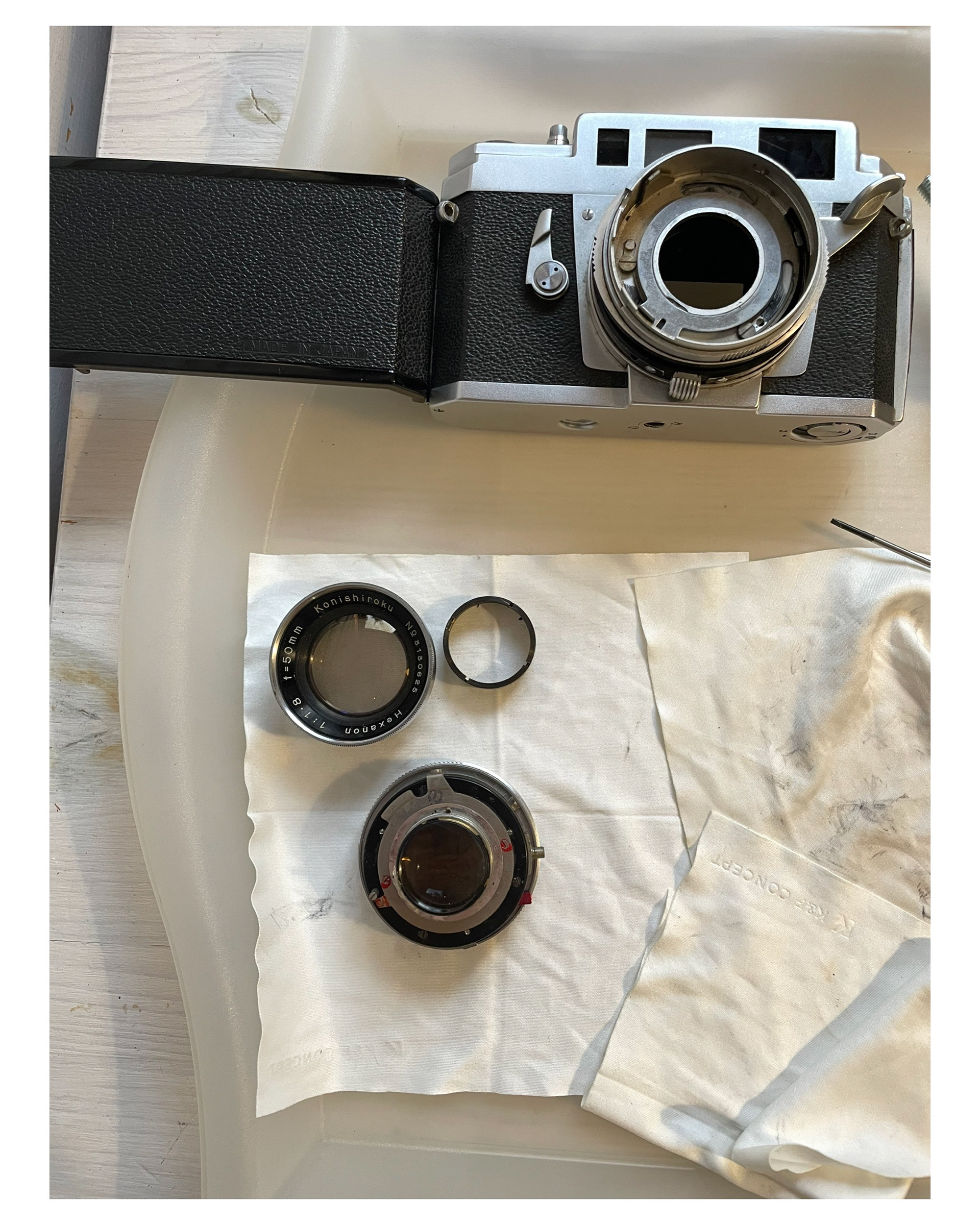 Did a full CLA to my Konica IIIA after having problems with it in cold temperatures.